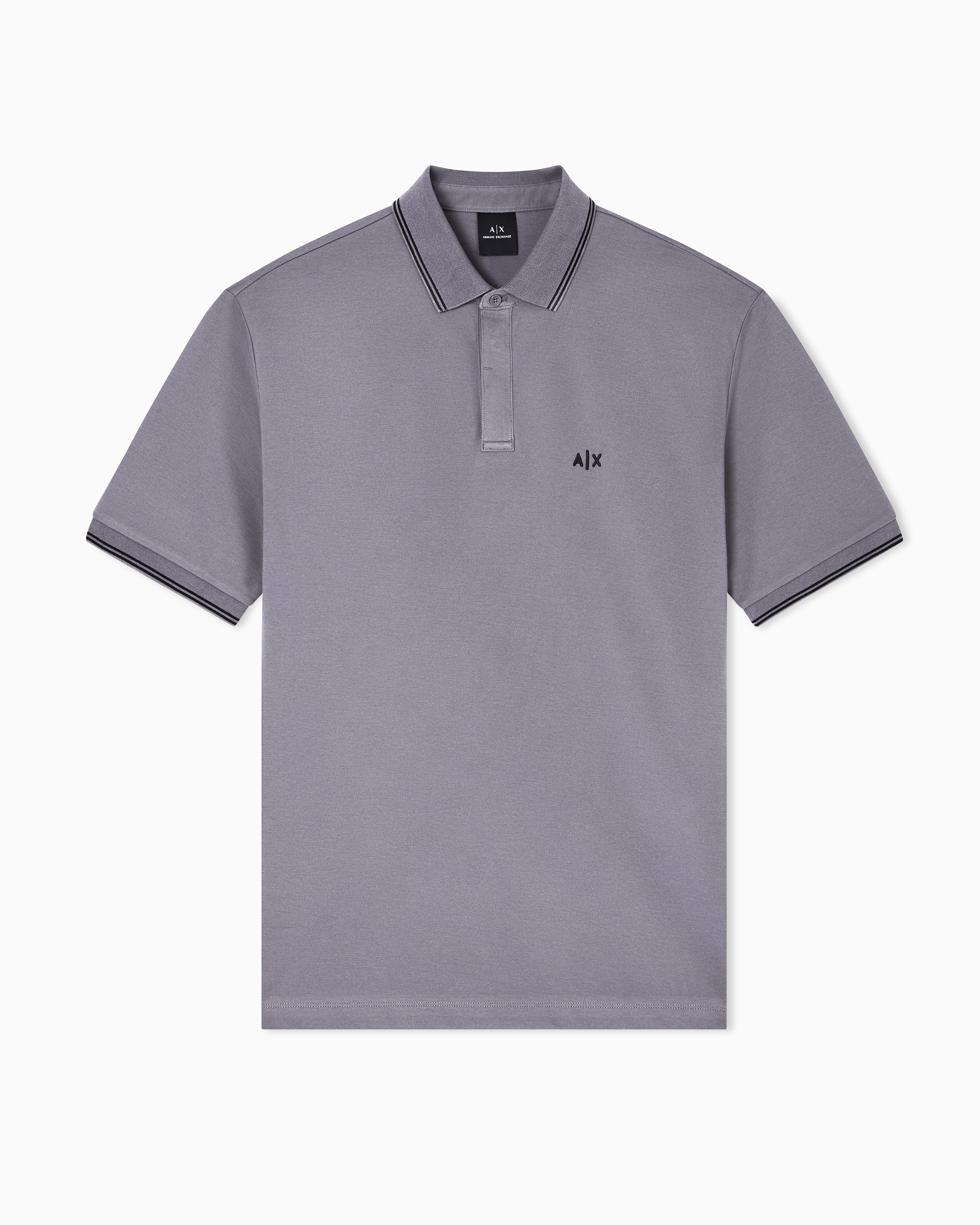 Men Grey Basics Regular Fit Polos