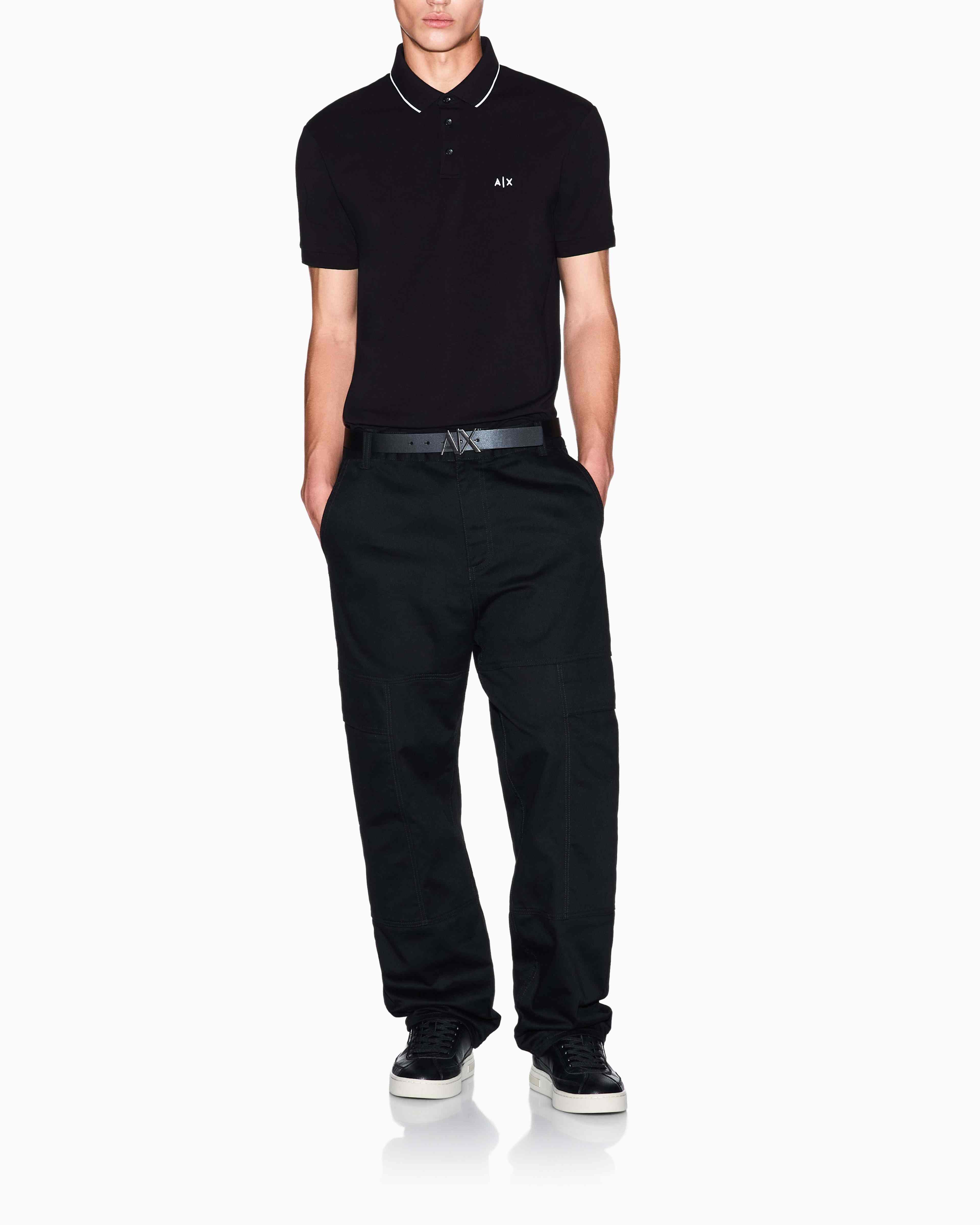 Men's Black Essentials Polo Shirt