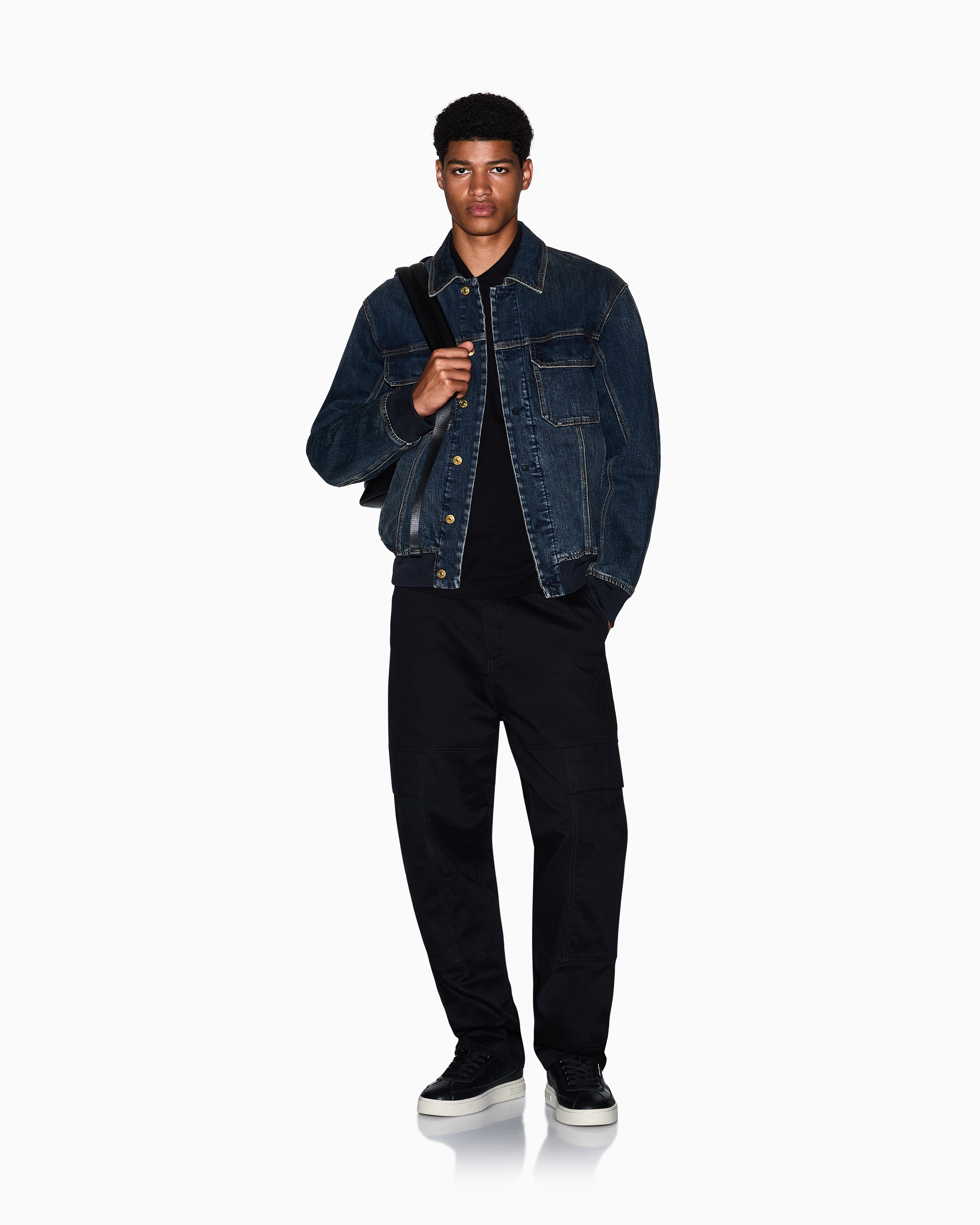Men Black Cozy Lab Regular Fit Polos