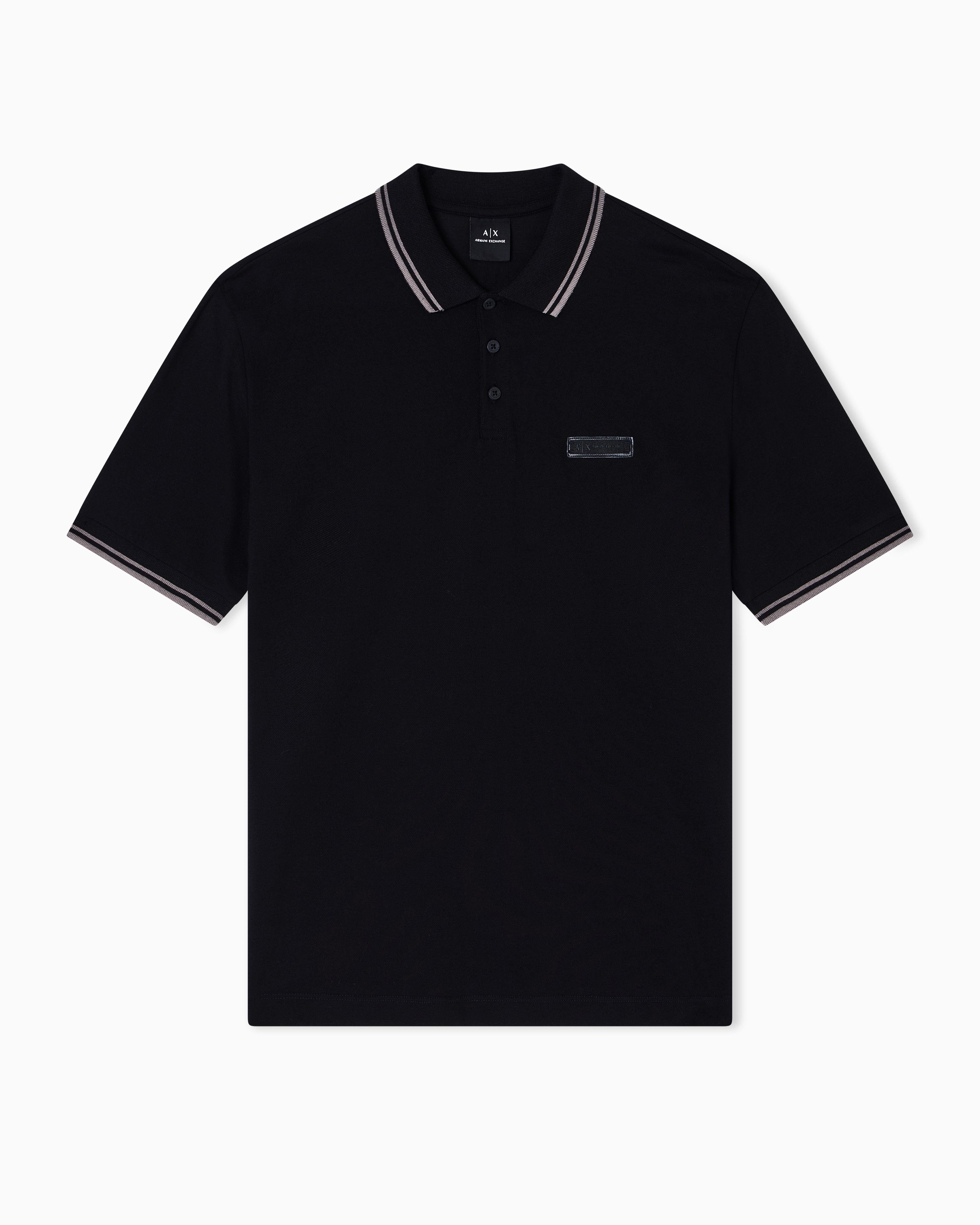 Men Black Cozy Lab Regular Fit Polos