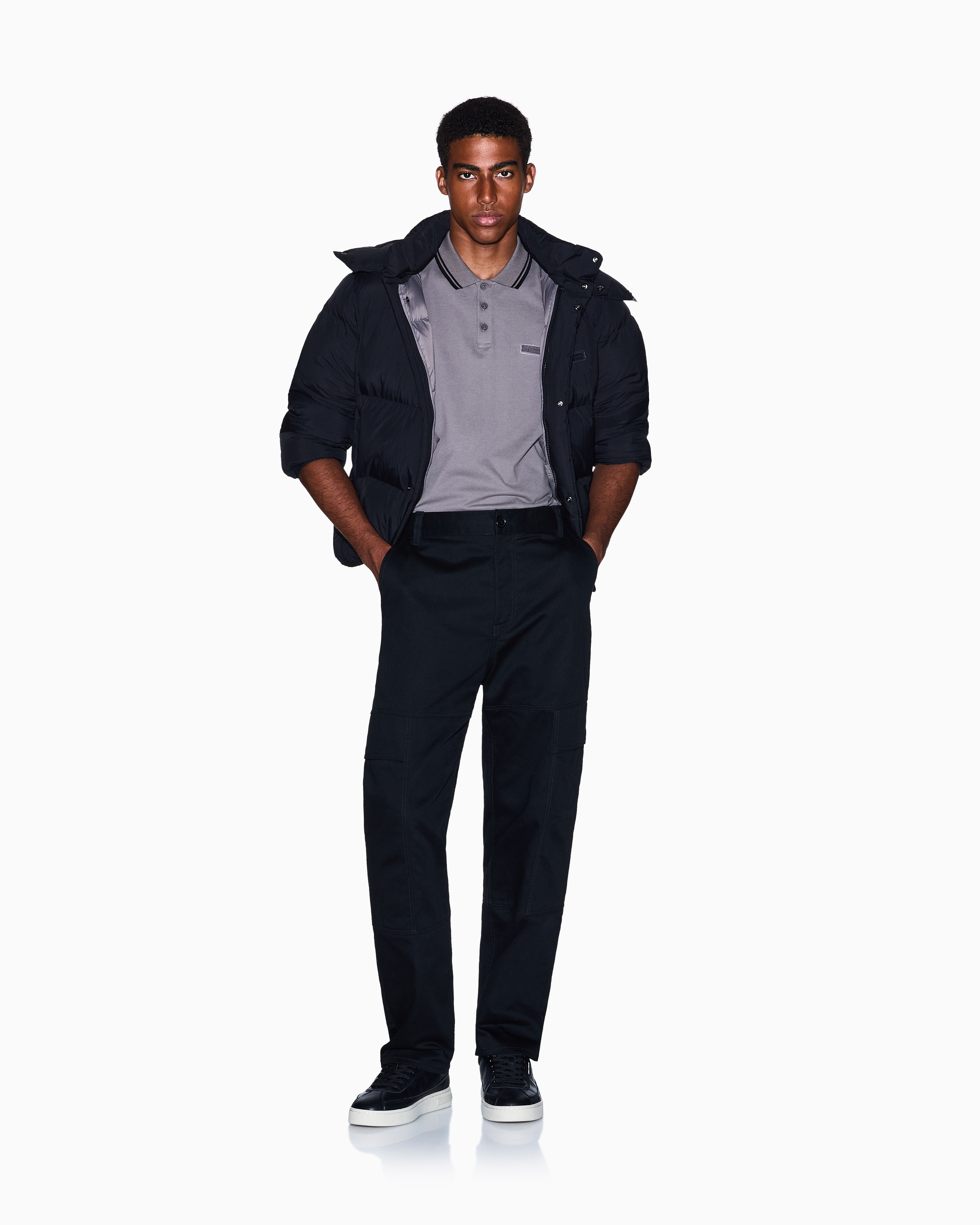 Men Grey Cozy Lab Regular Fit Polos