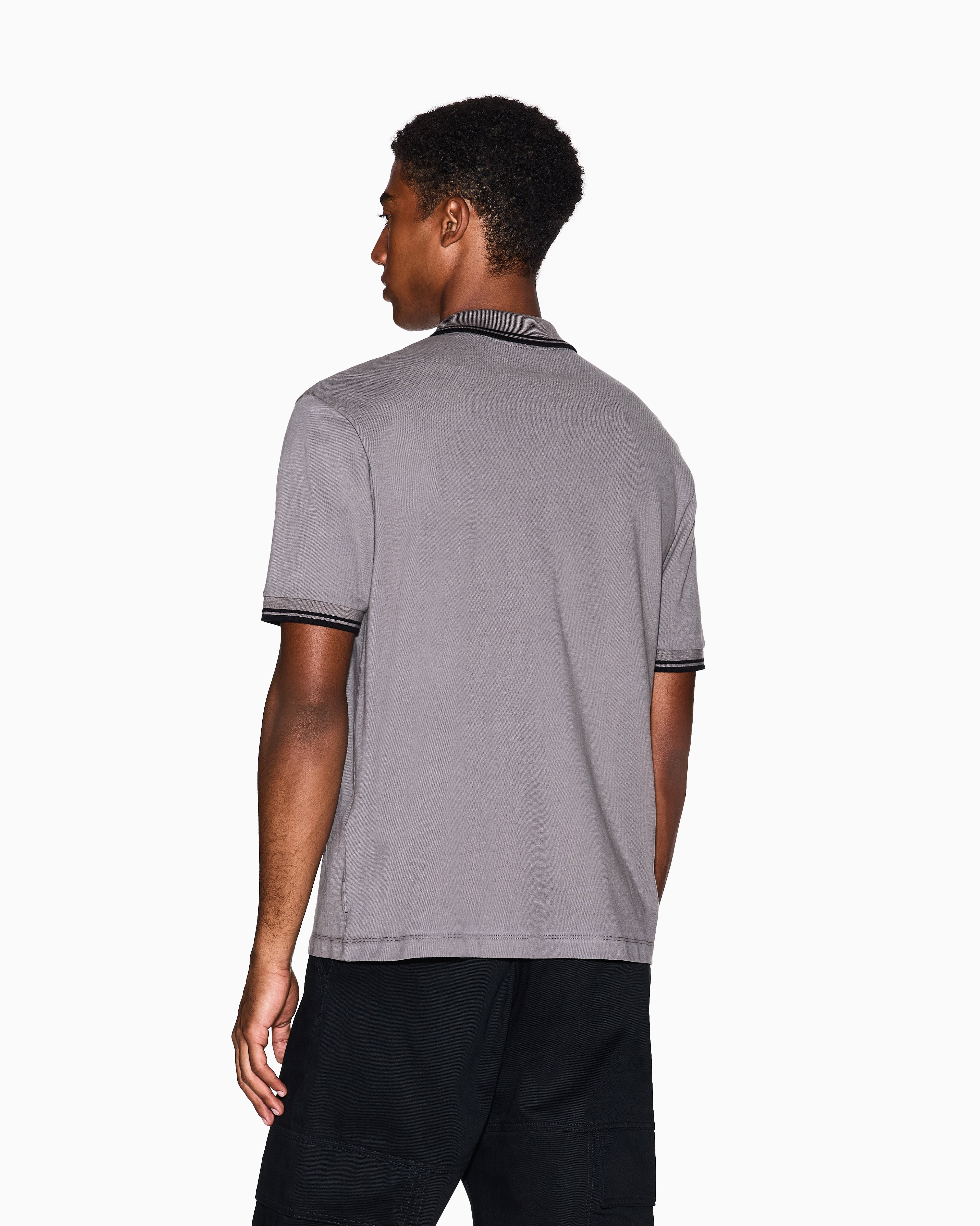 Men Grey Cozy Lab Regular Fit Polos