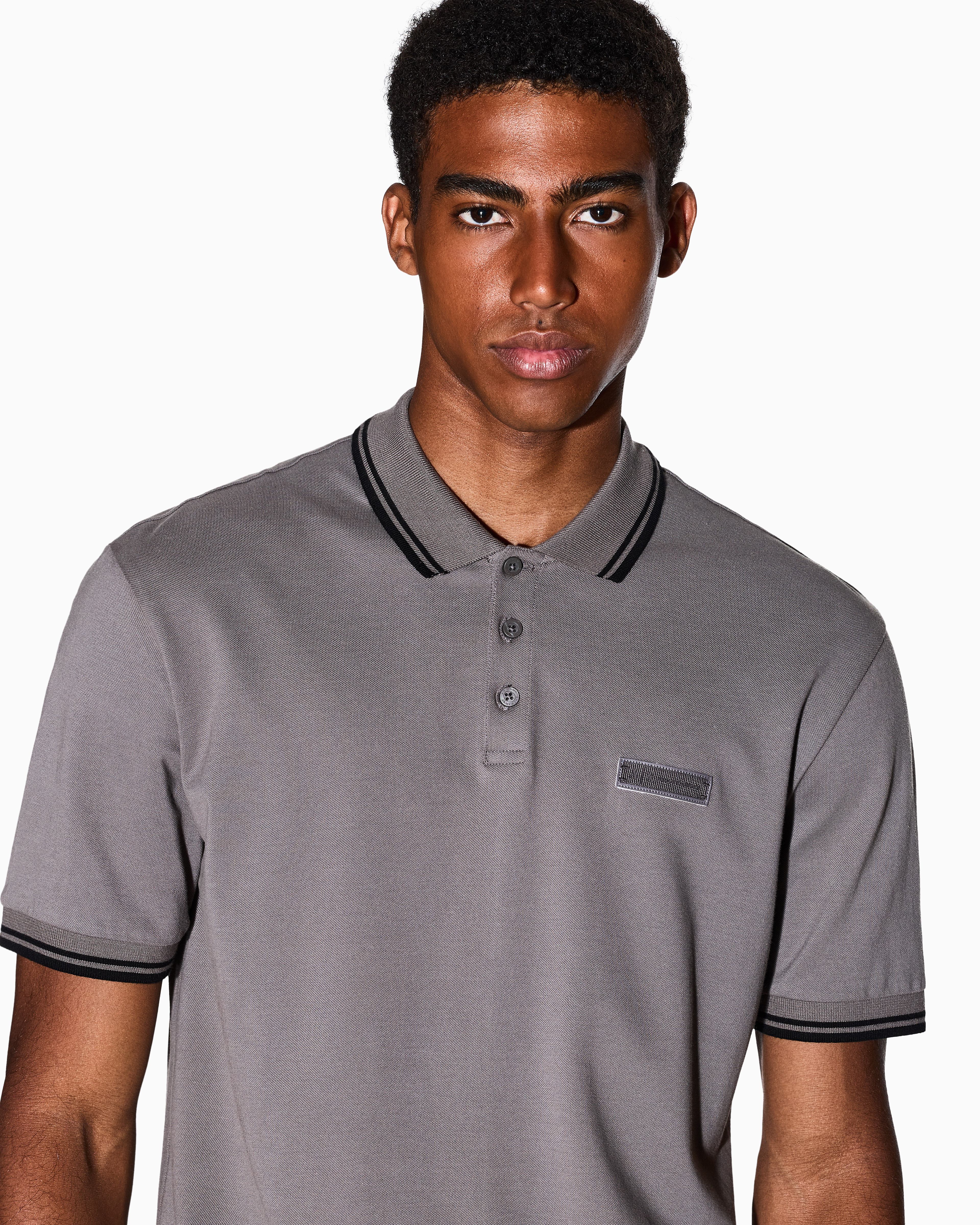 Men Grey Cozy Lab Regular Fit Polos