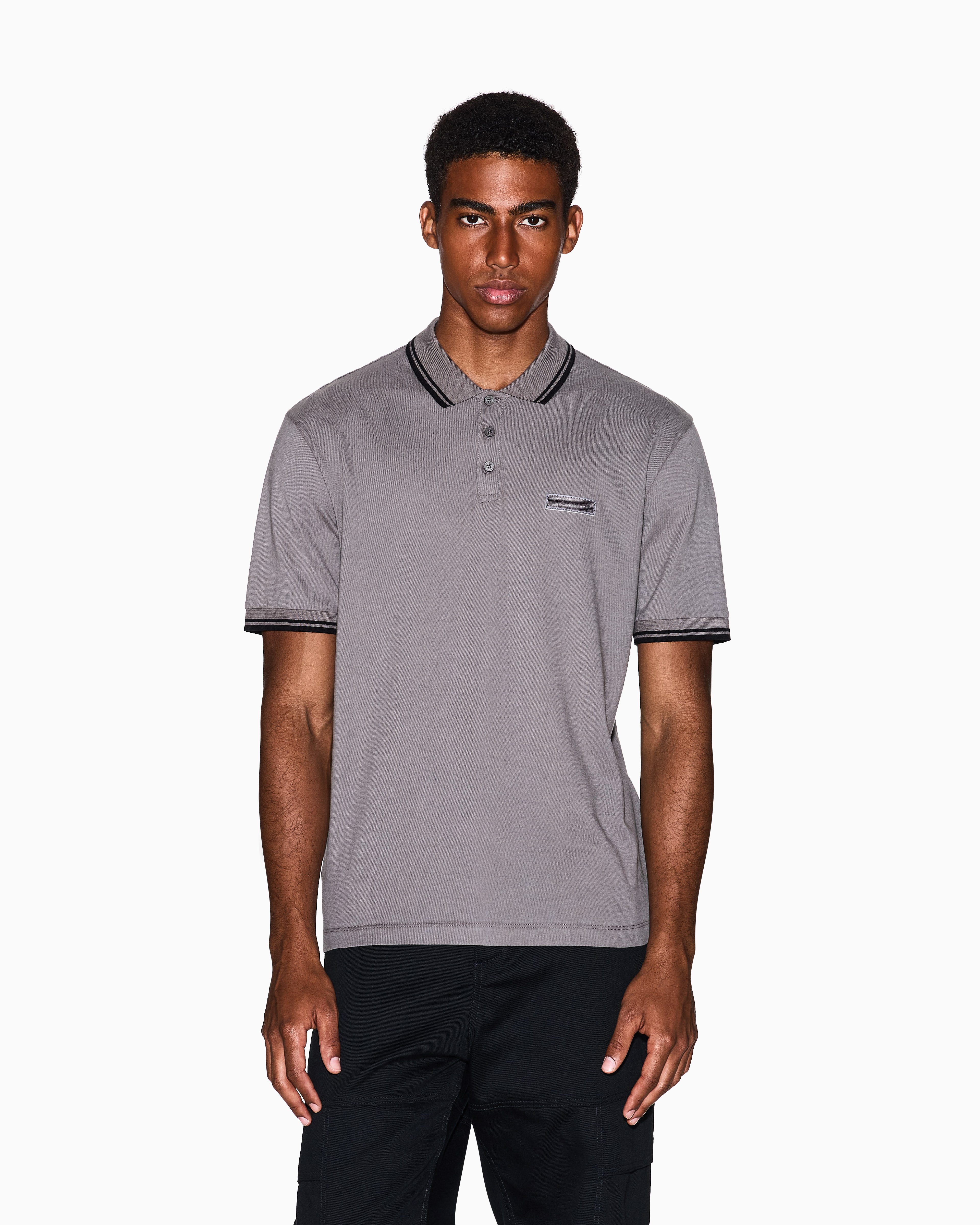 Men Grey Cozy Lab Regular Fit Polos