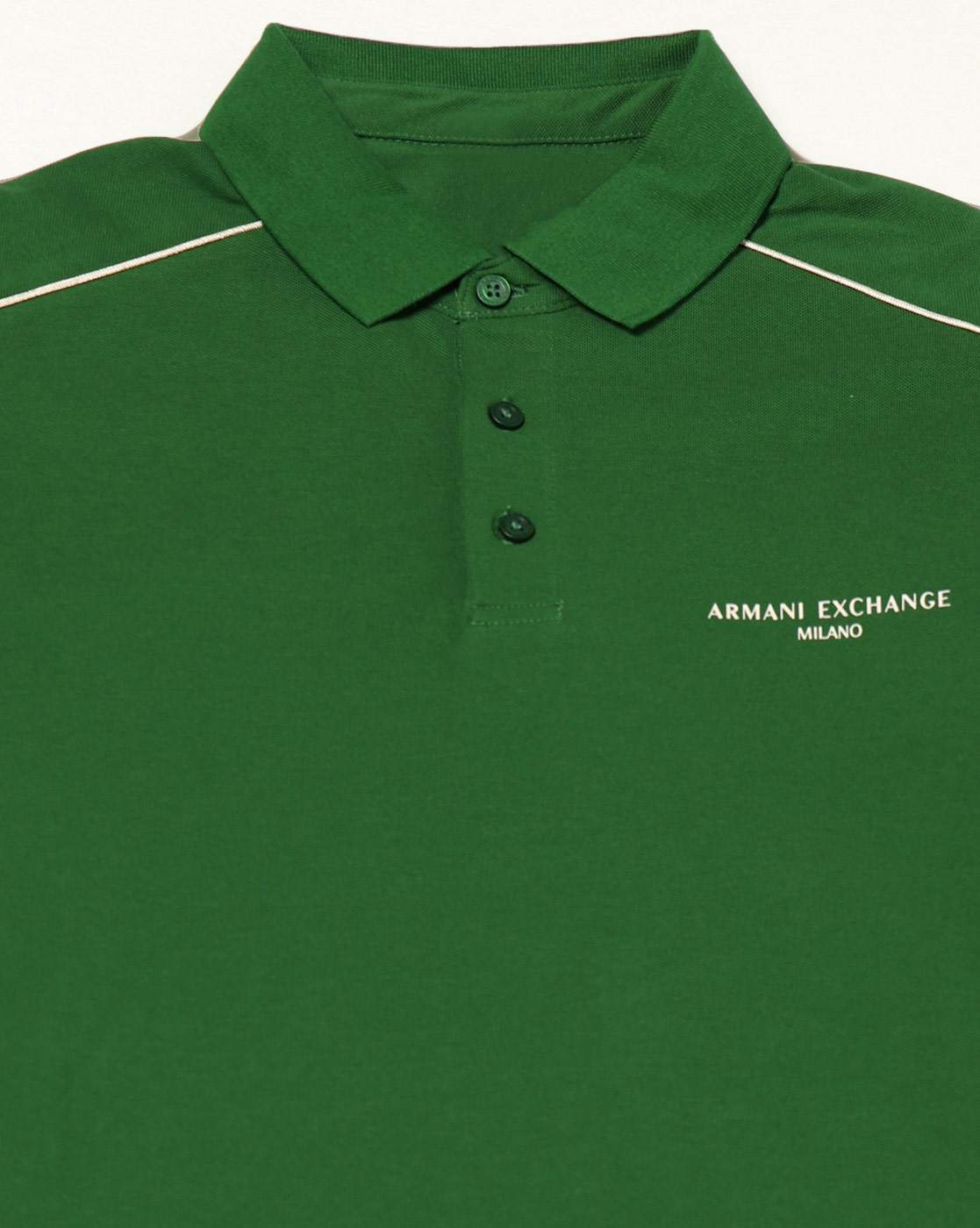 Men Green Armani Classics Regular Fit Polos