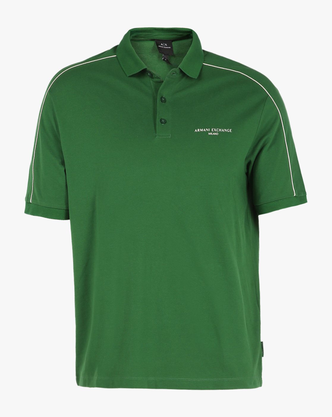 Men Green Armani Classics Regular Fit Polos