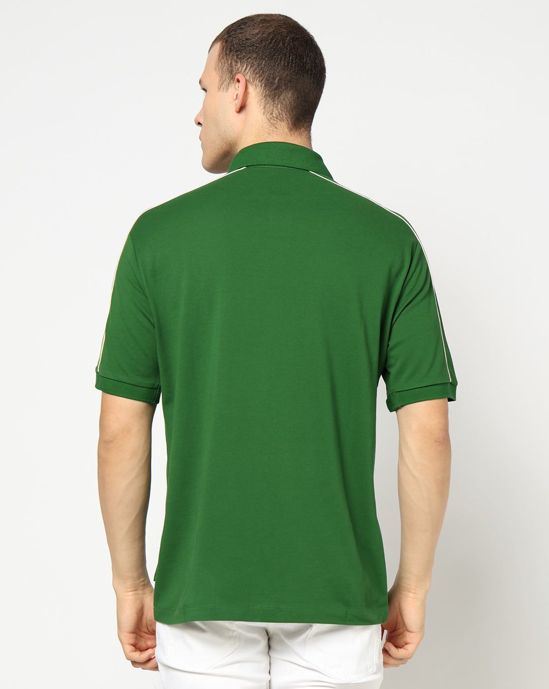 Men Green Armani Classics Regular Fit Polos