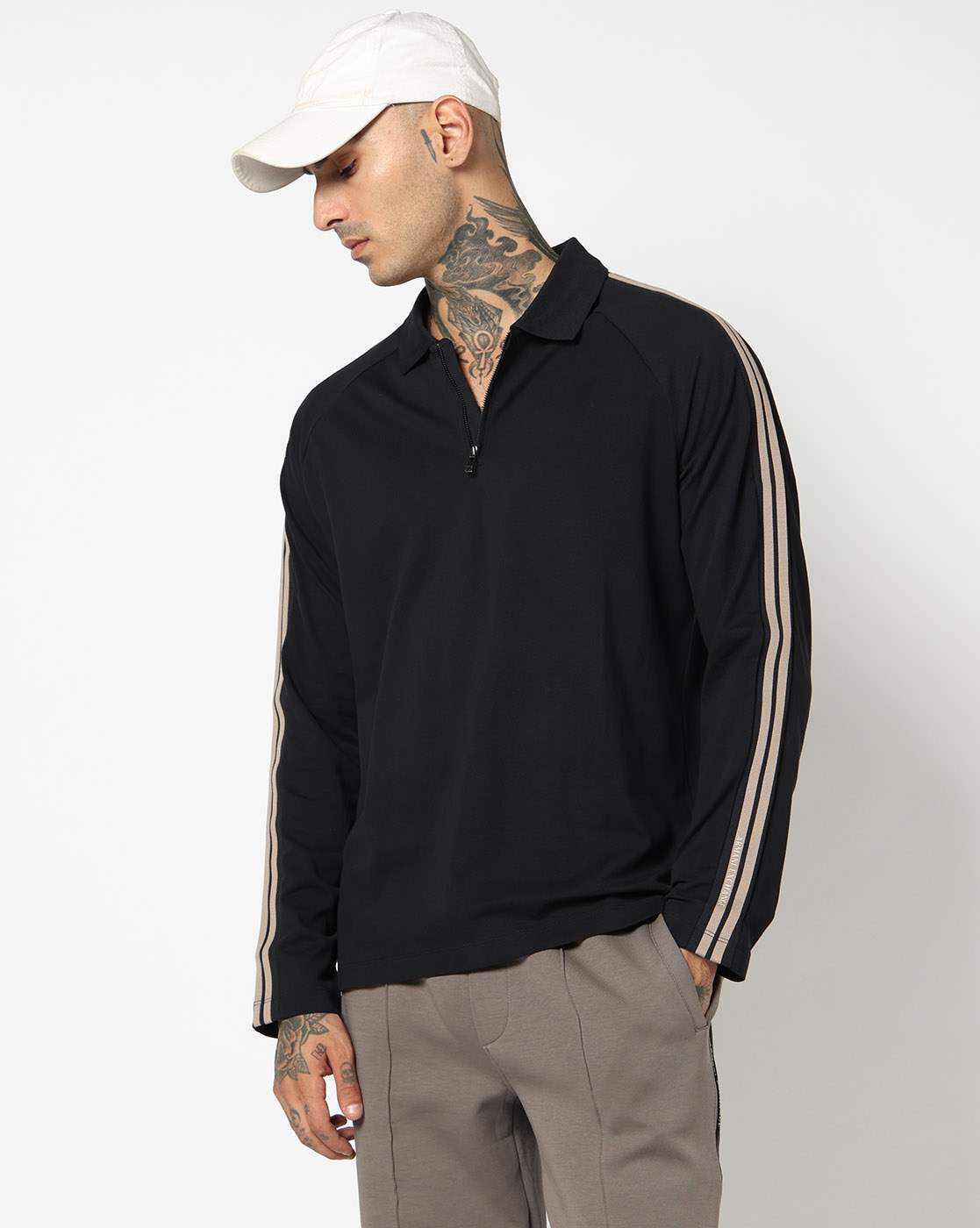 Men Blue Armani Classics Regular Fit Polos
