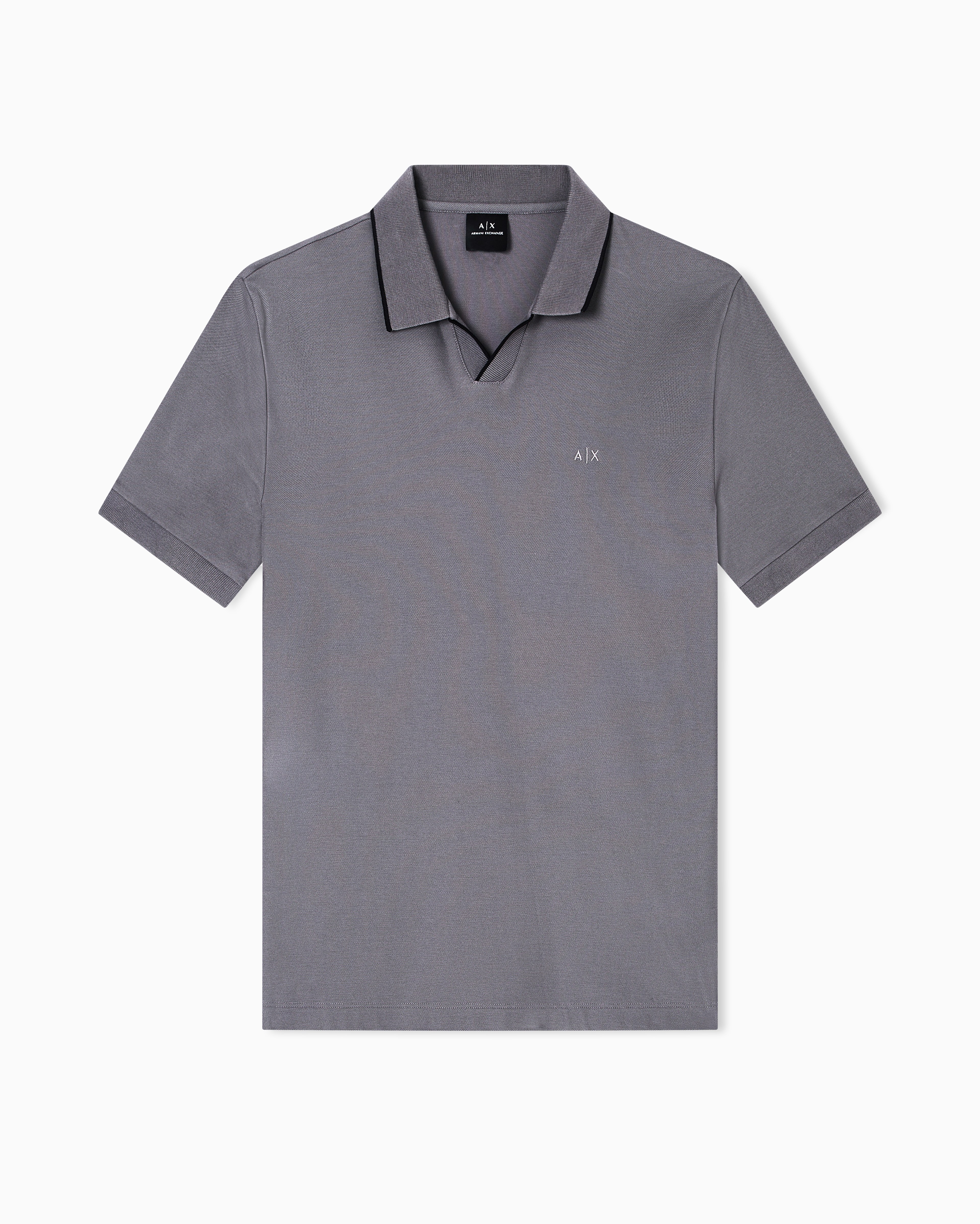 Men Grey Armani Classics Slim Fit Polos