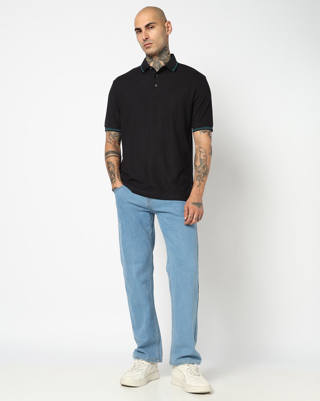 Men Blue Urban Expedition Regular Fit Polos