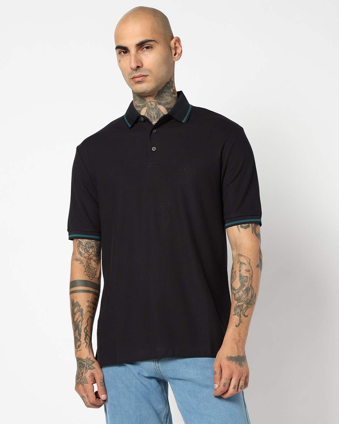 Men Blue Urban Expedition Regular Fit Polos