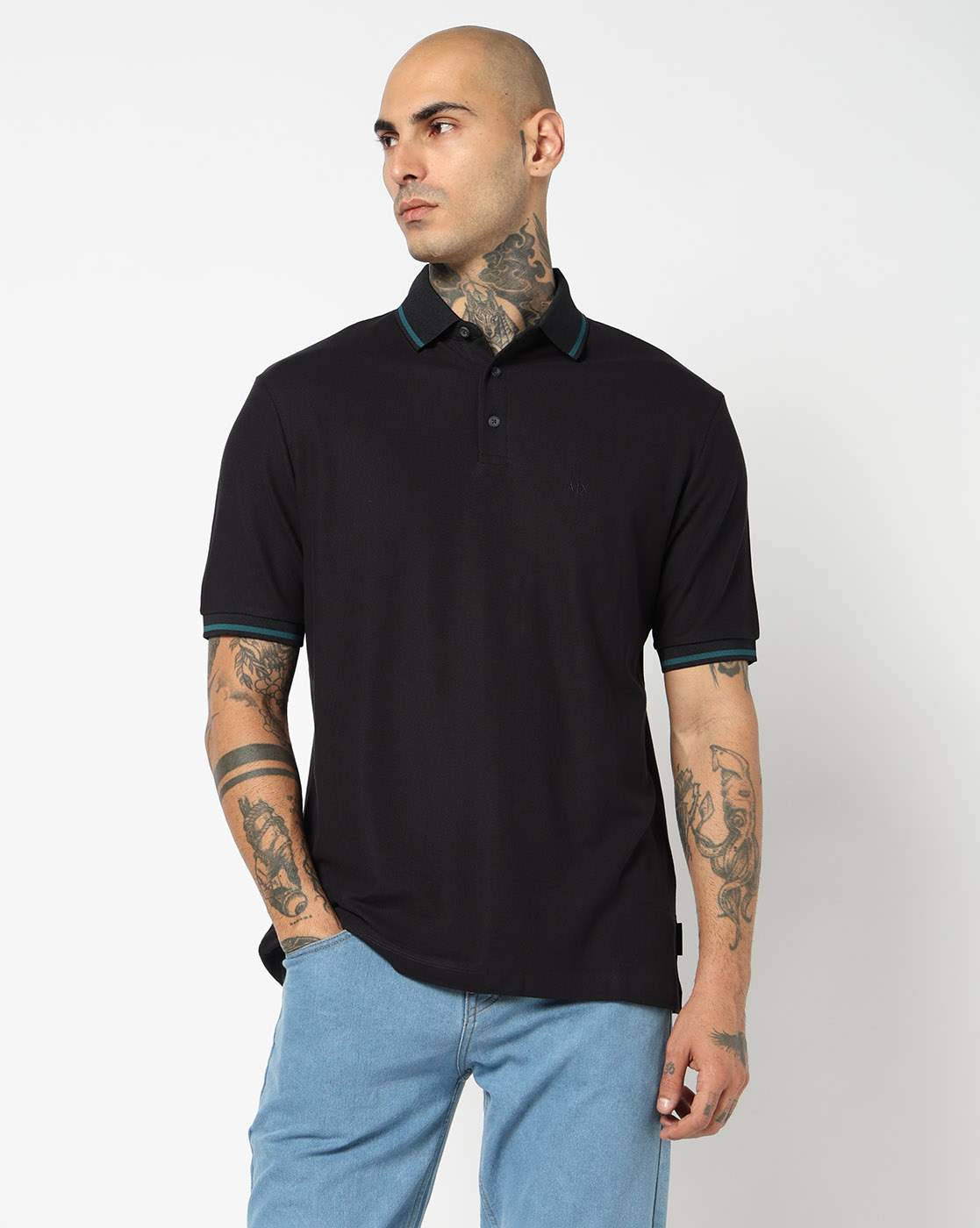 Men Blue Urban Expedition Regular Fit Polos