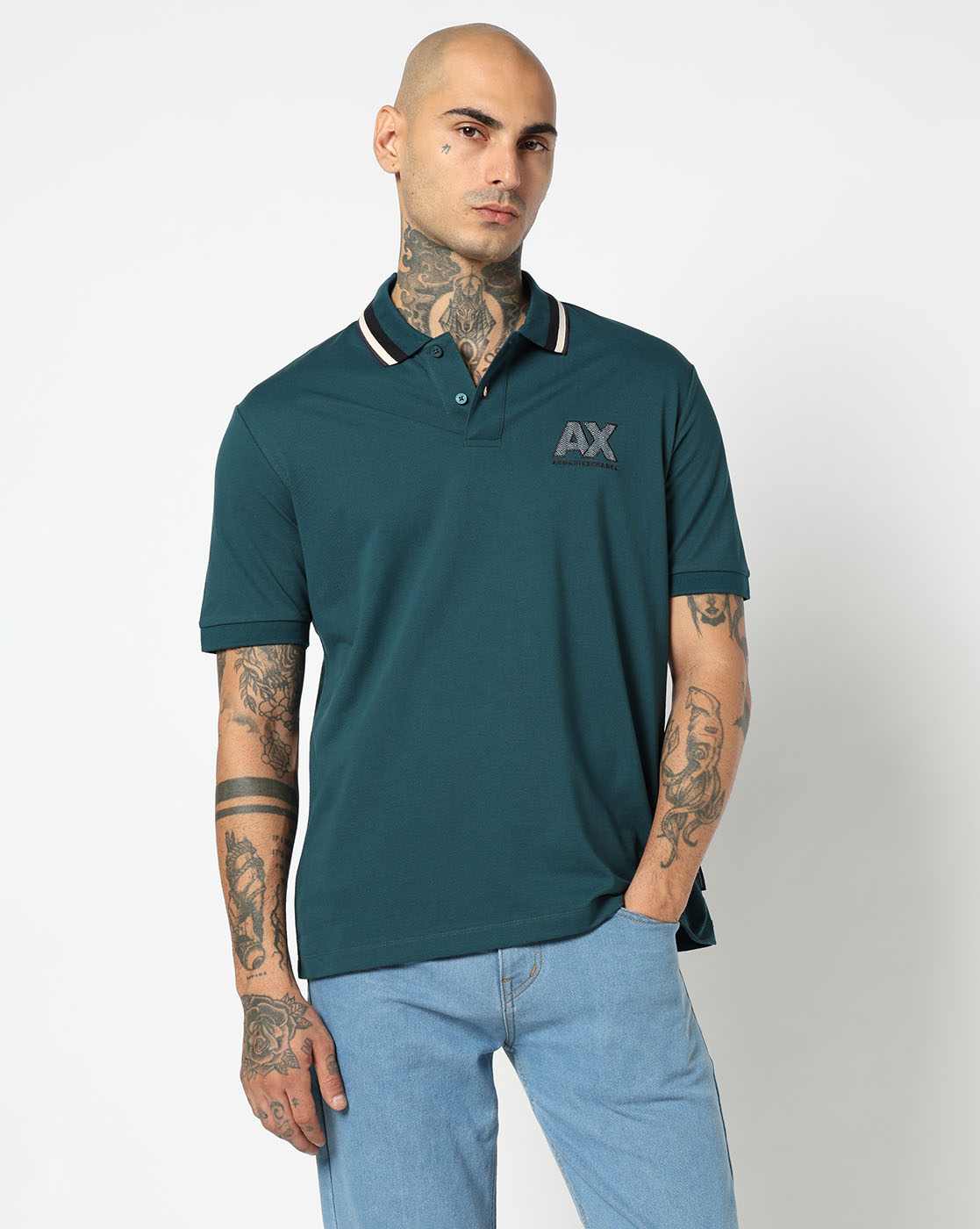 Men Blue Urban Expedition Regular Fit Polos