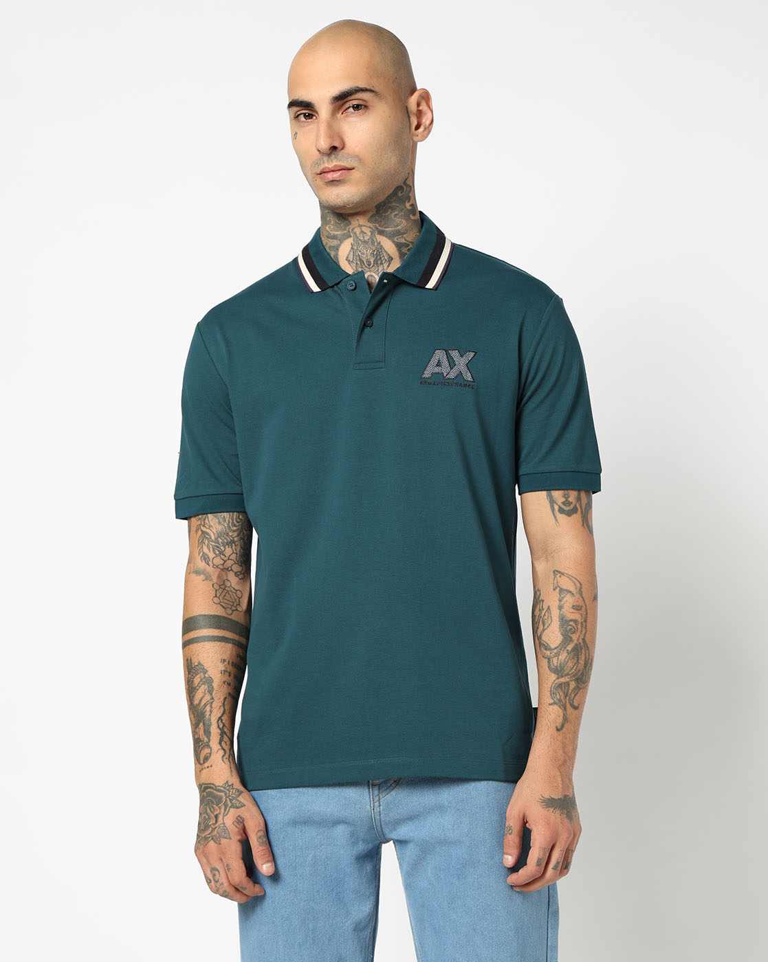 Men Blue Urban Expedition Regular Fit Polos