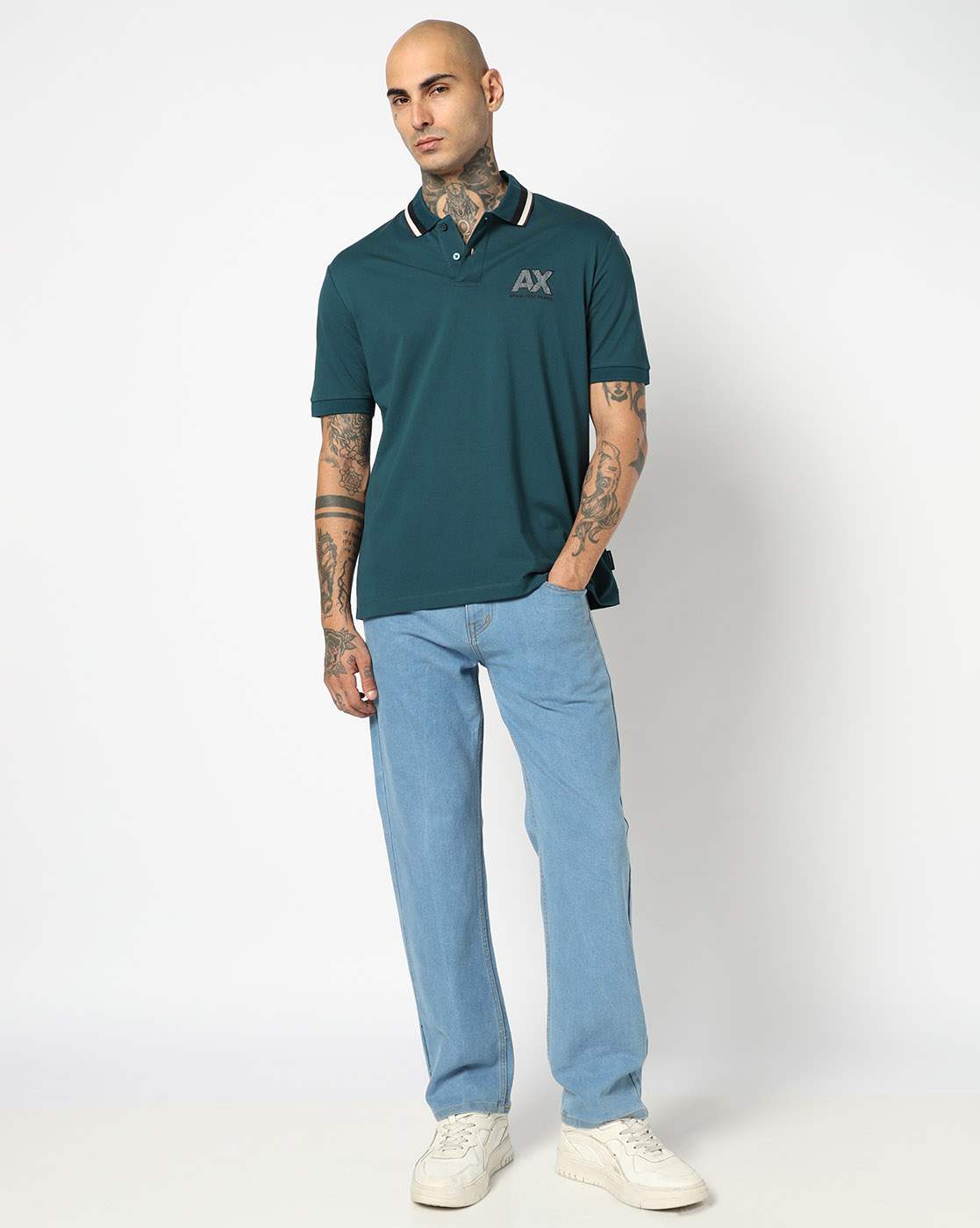 Men Blue Urban Expedition Regular Fit Polos