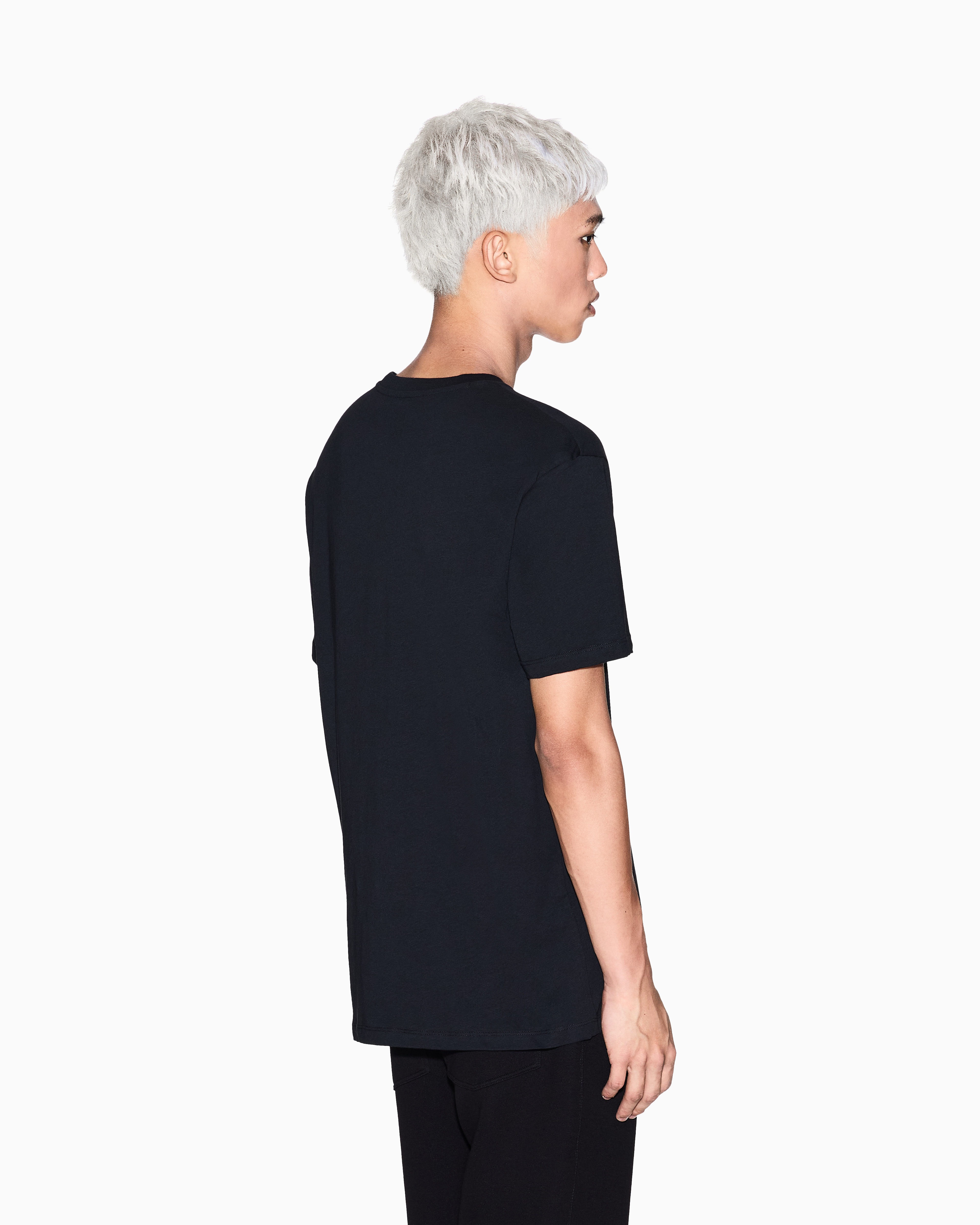 Men Black Armani Classics Regular Fit T-Shirts