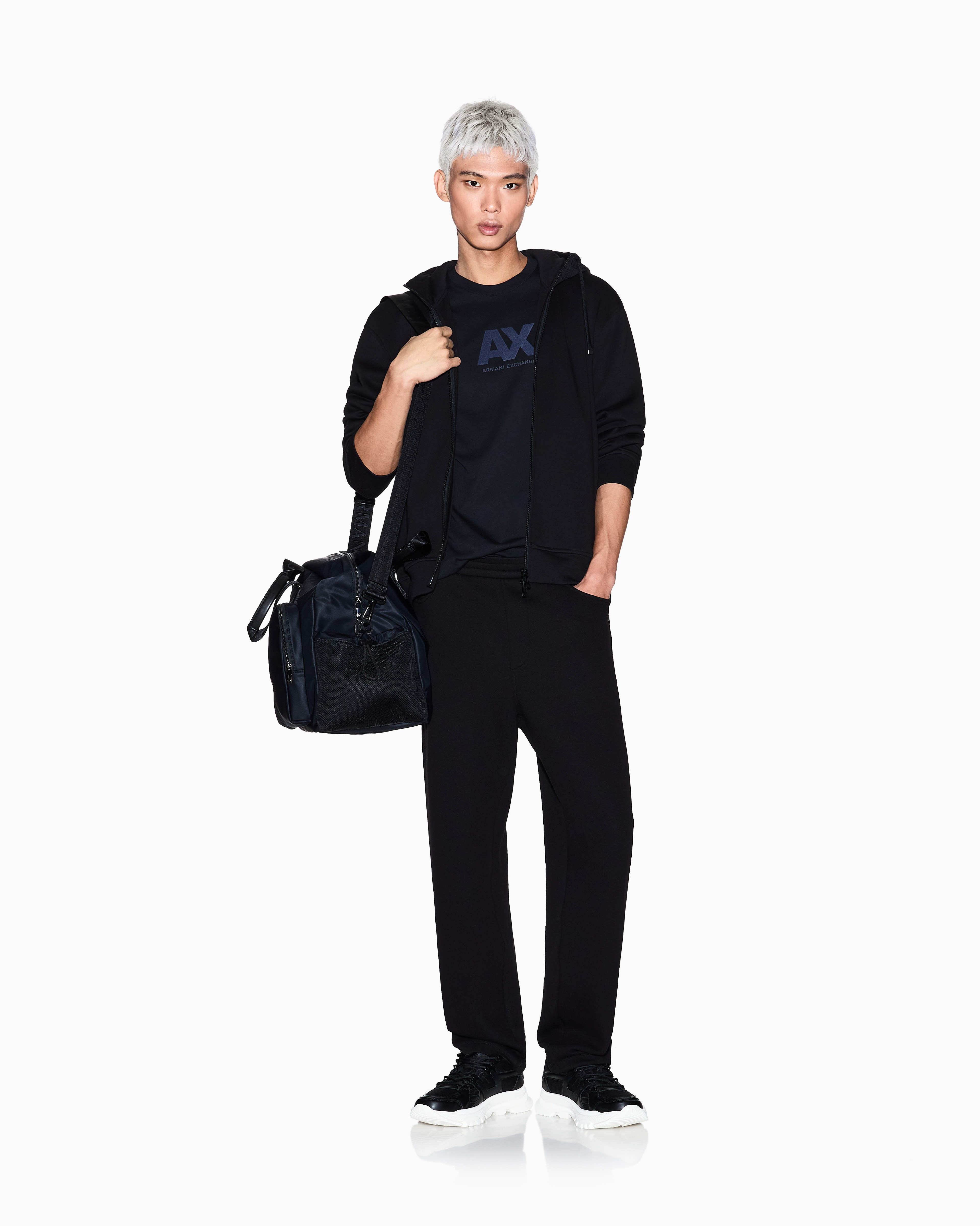 Men Black Armani Classics Regular Fit T-Shirts