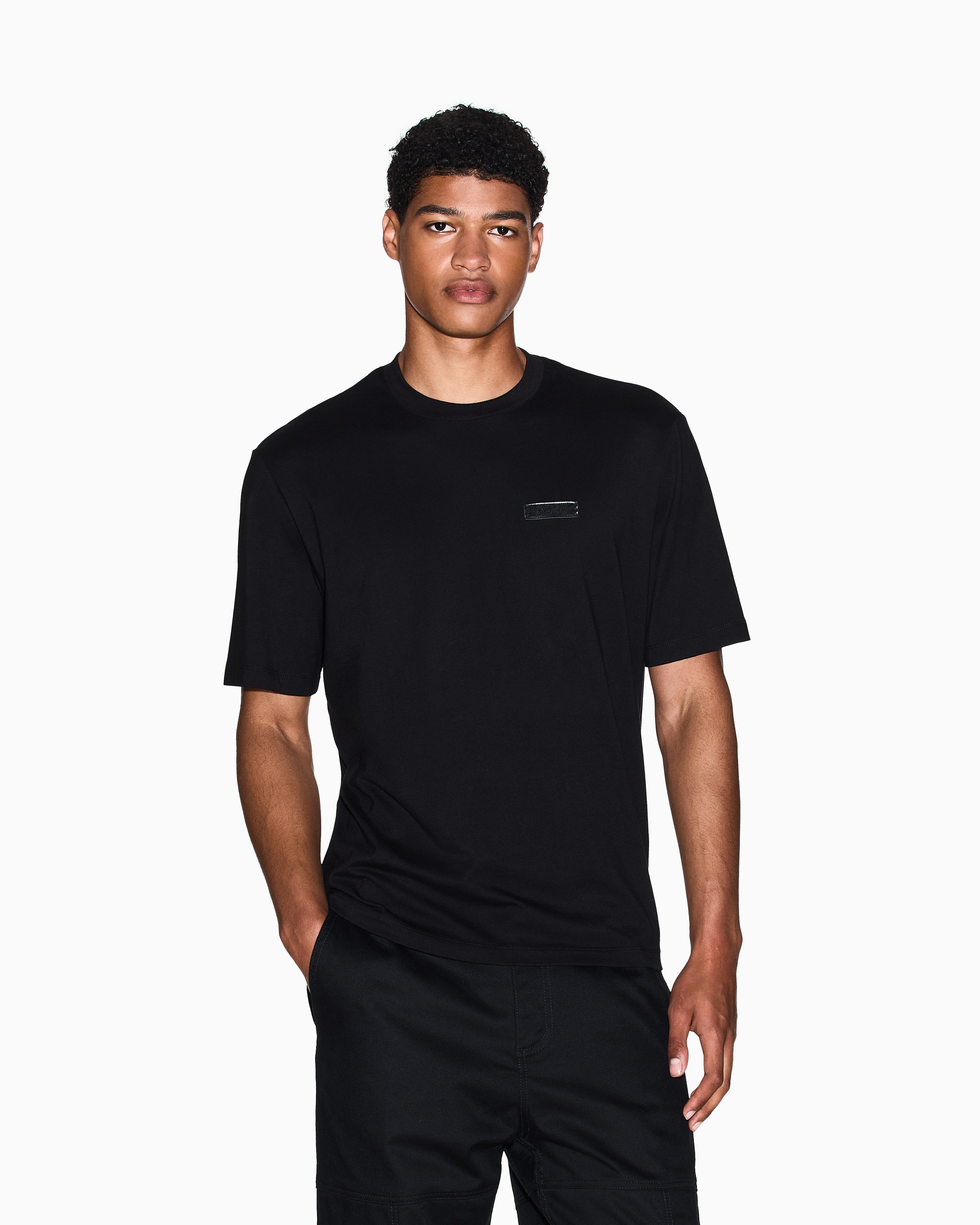 Men Black Cozy Lab Regular + Fit T-Shirts