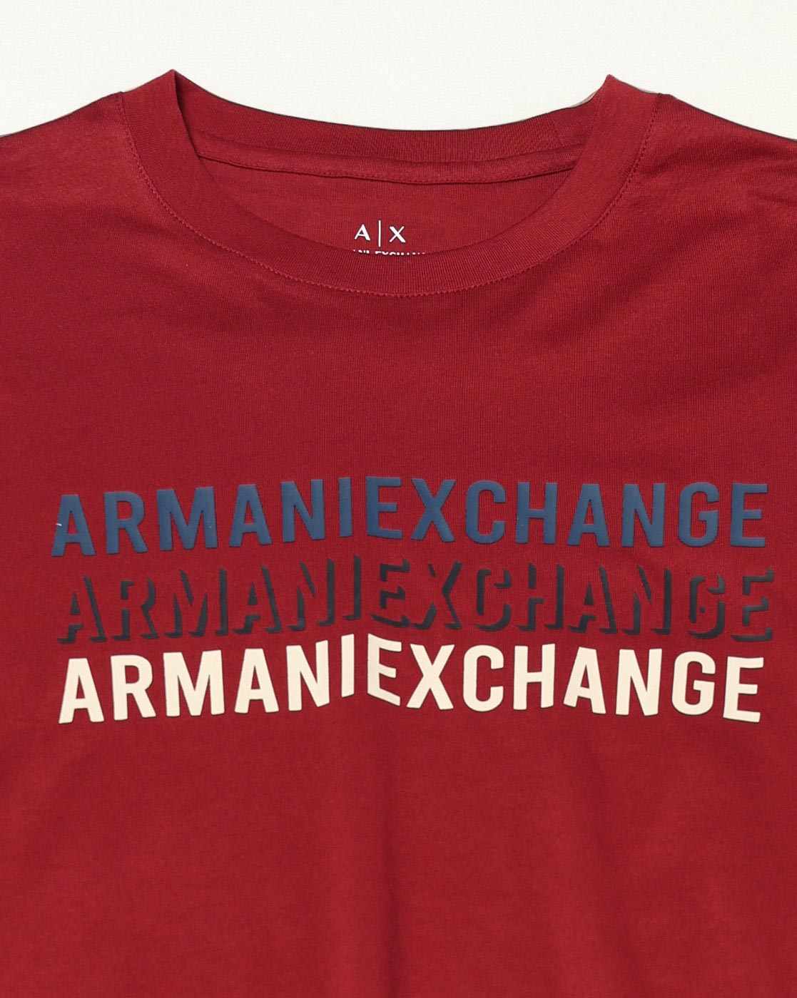 Men Maroon Armani Classics Regular Fit T-Shirts