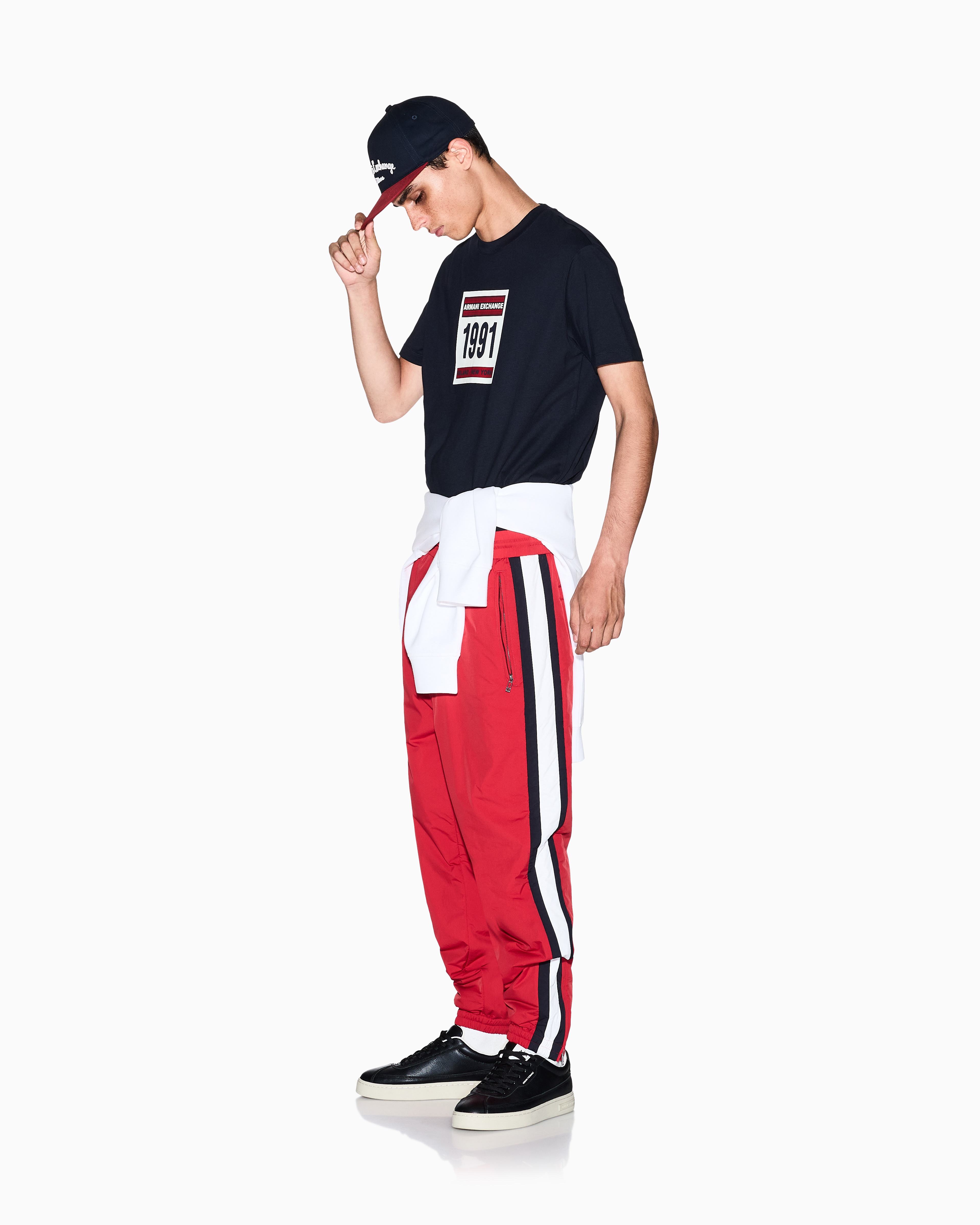 Men Blue Retro Sports Regular Fit T-Shirts
