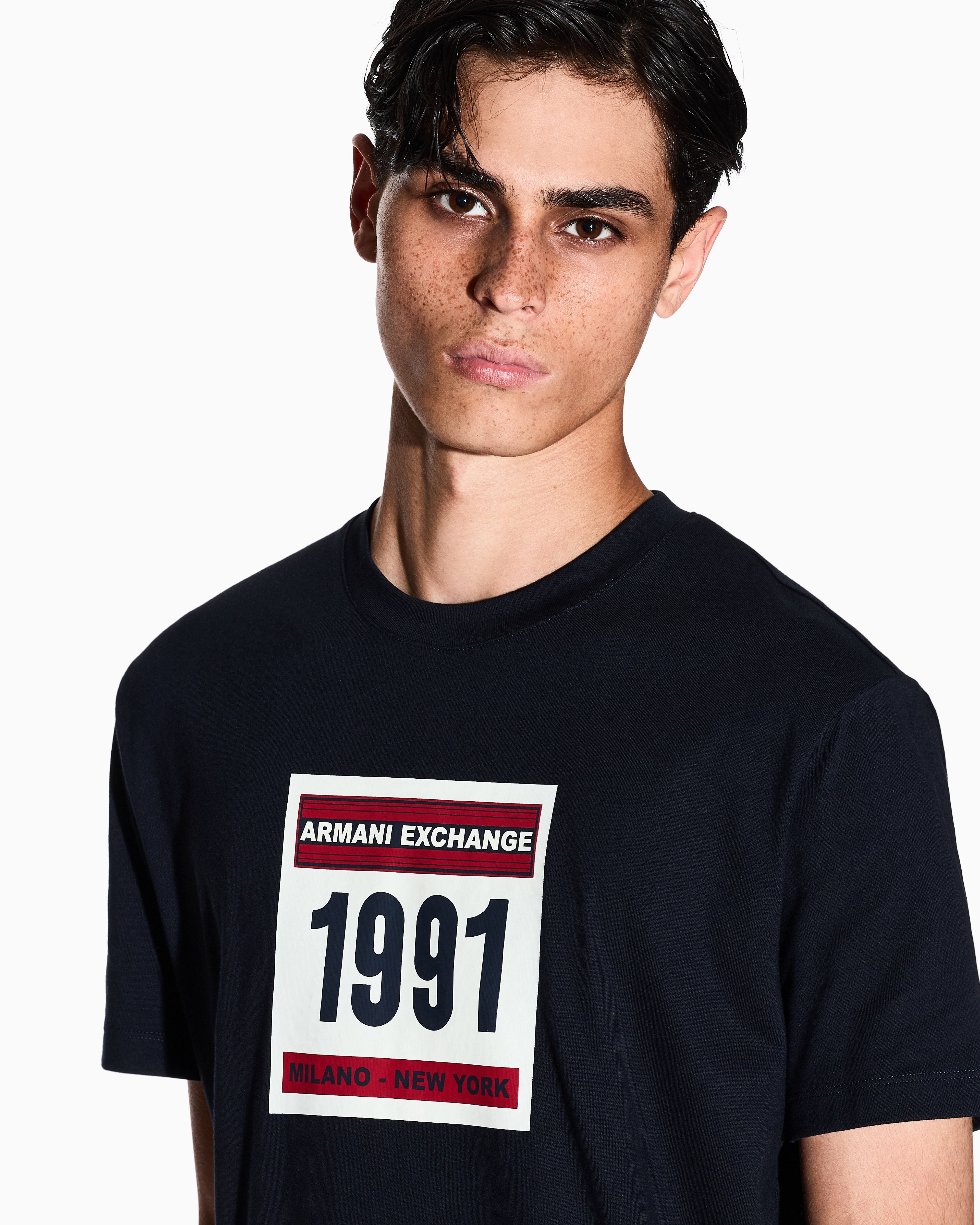 Men Blue Retro Sports Regular Fit T-Shirts