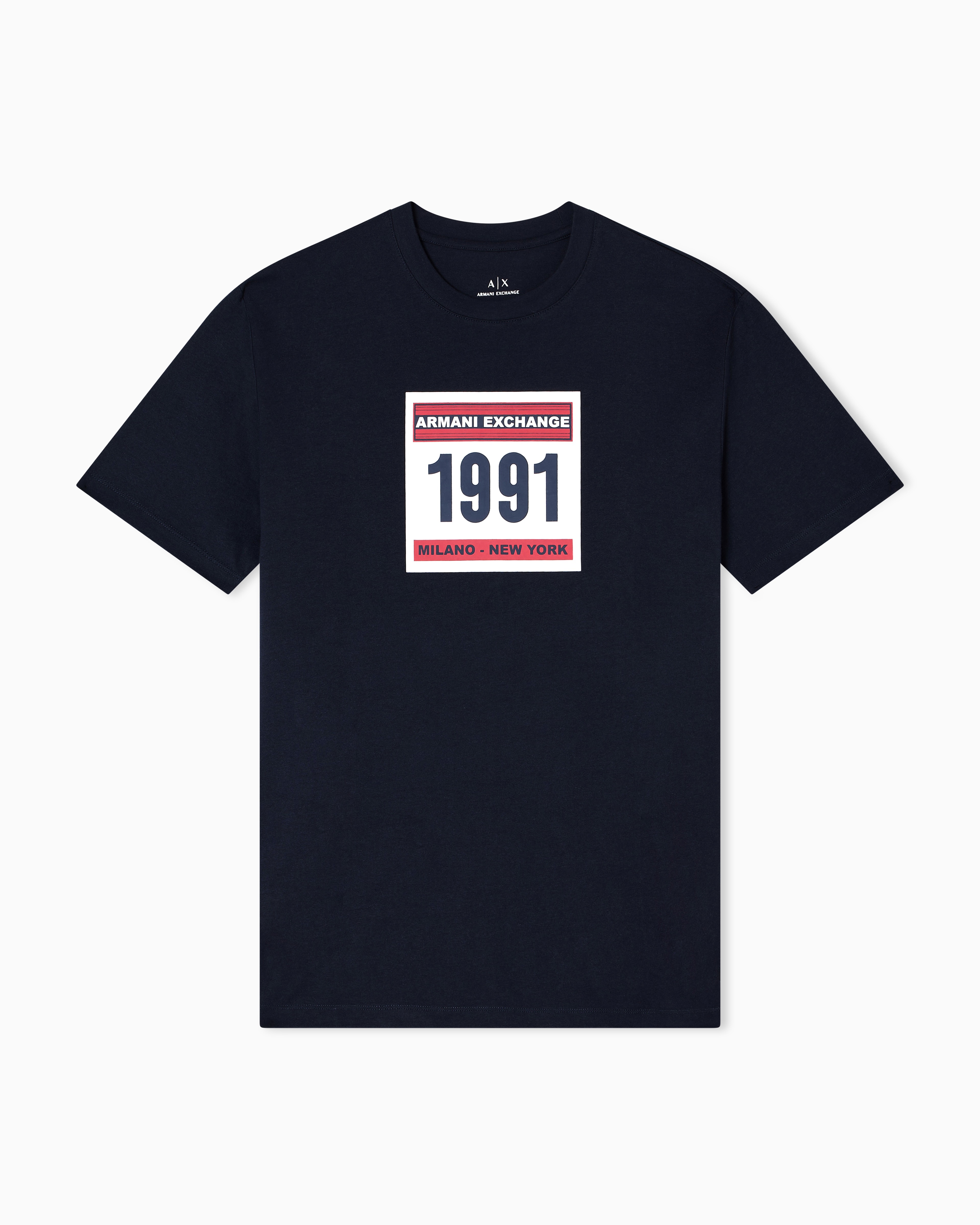 Men Blue Retro Sports Regular Fit T-Shirts
