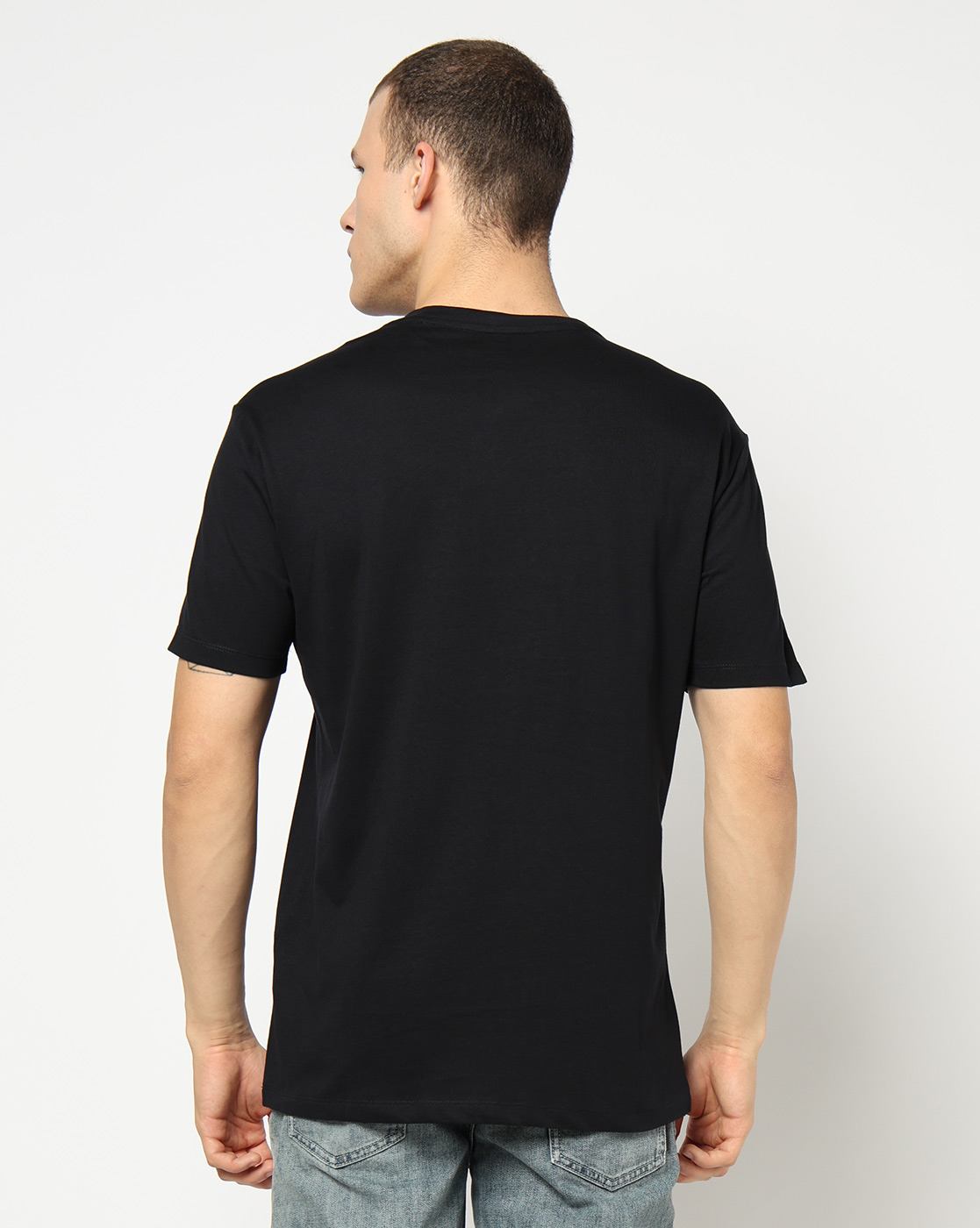 Men Blue Retro Sports Regular Fit T-Shirts
