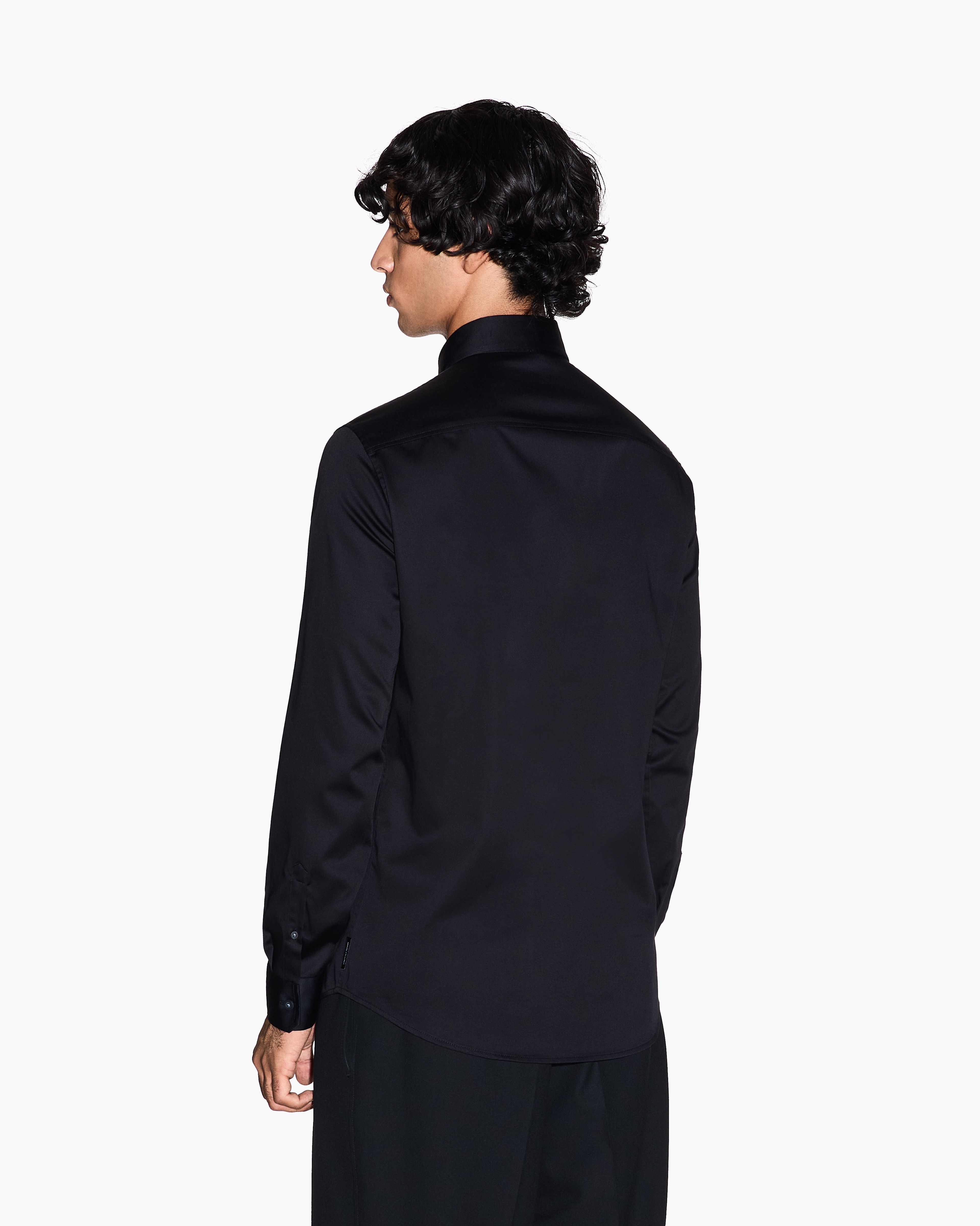 Men Black Night Lab Slim Fit Casual Shirts