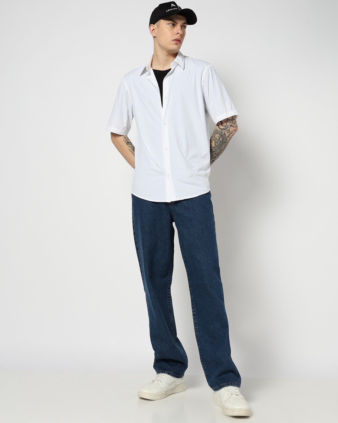 Men White Commuting Regular Fit Casual Shirts