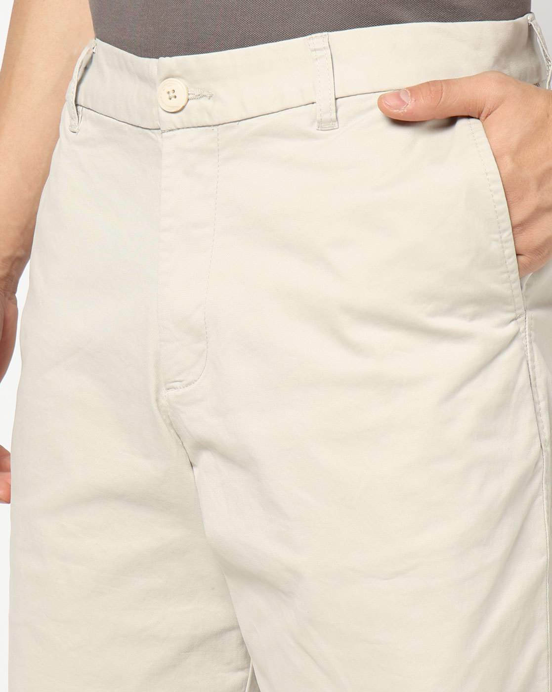 Men Grey Regular Fit Trousers