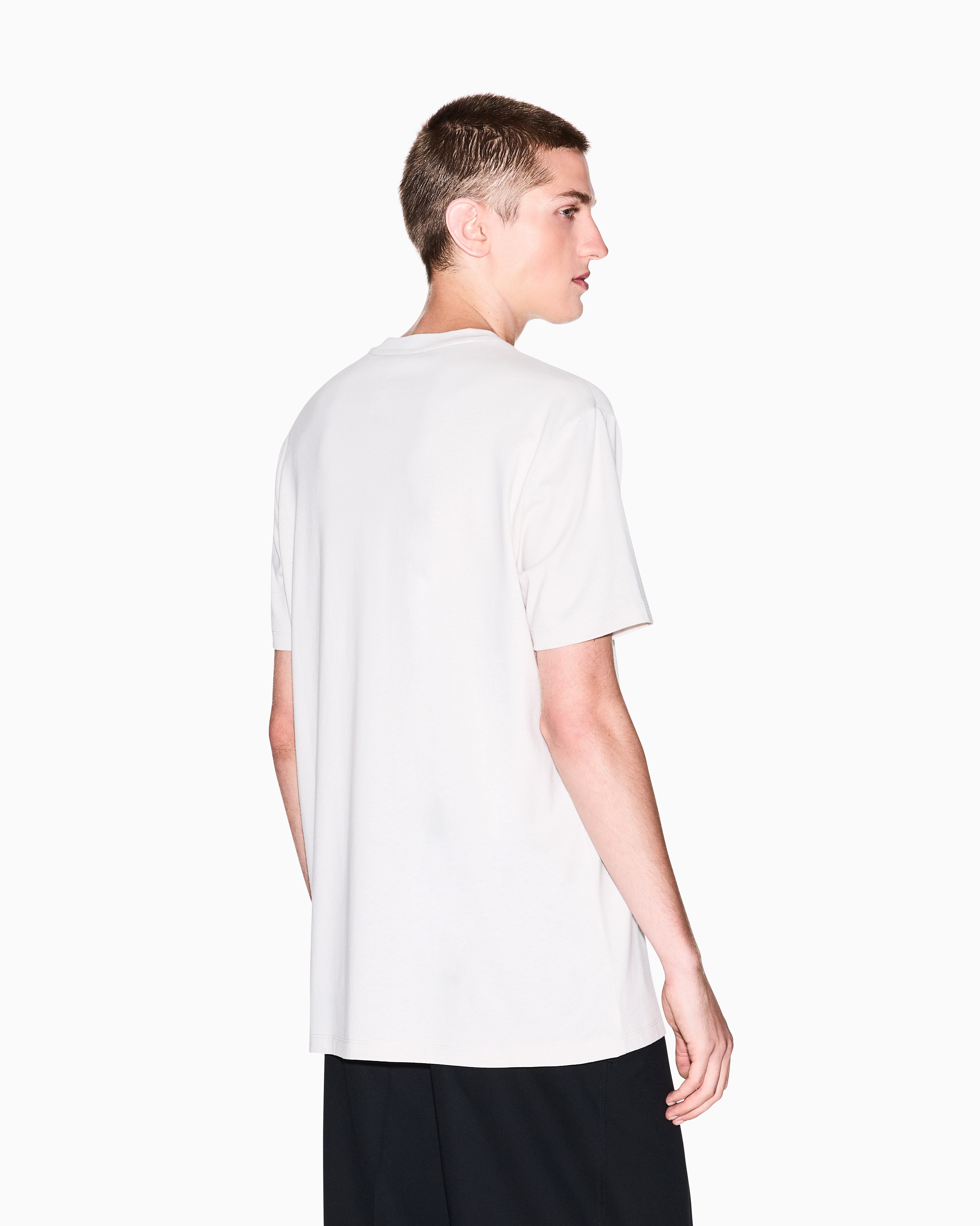 Men Grey Armani Classics Regular Fit T-Shirts
