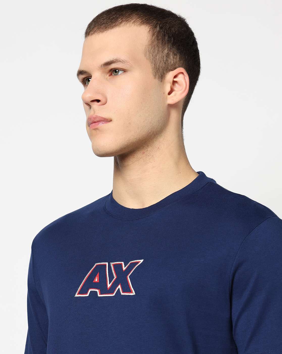 Men Blue Retro Sports Regular Fit T-Shirts