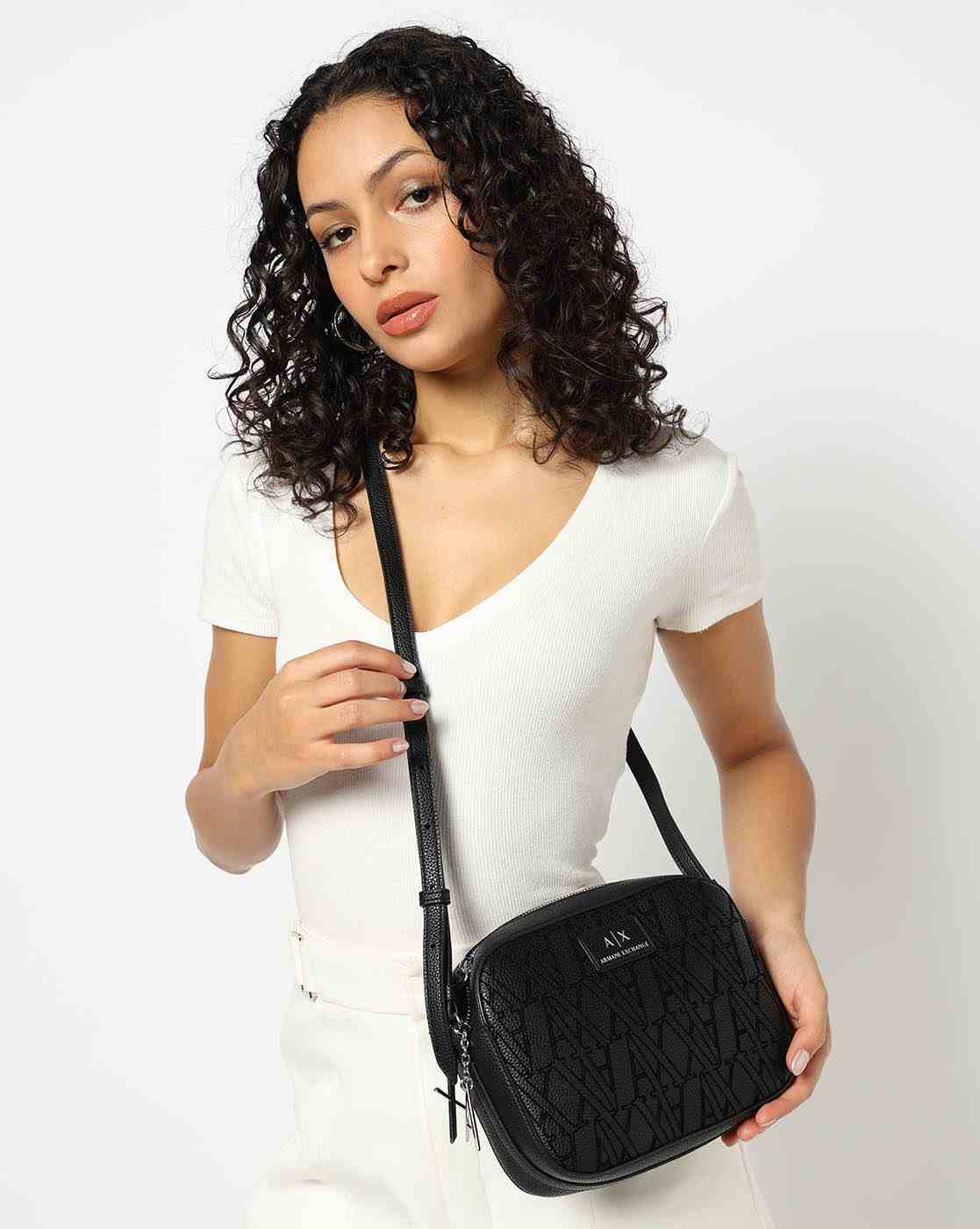 Women's Black Sylvie Messenger Bag