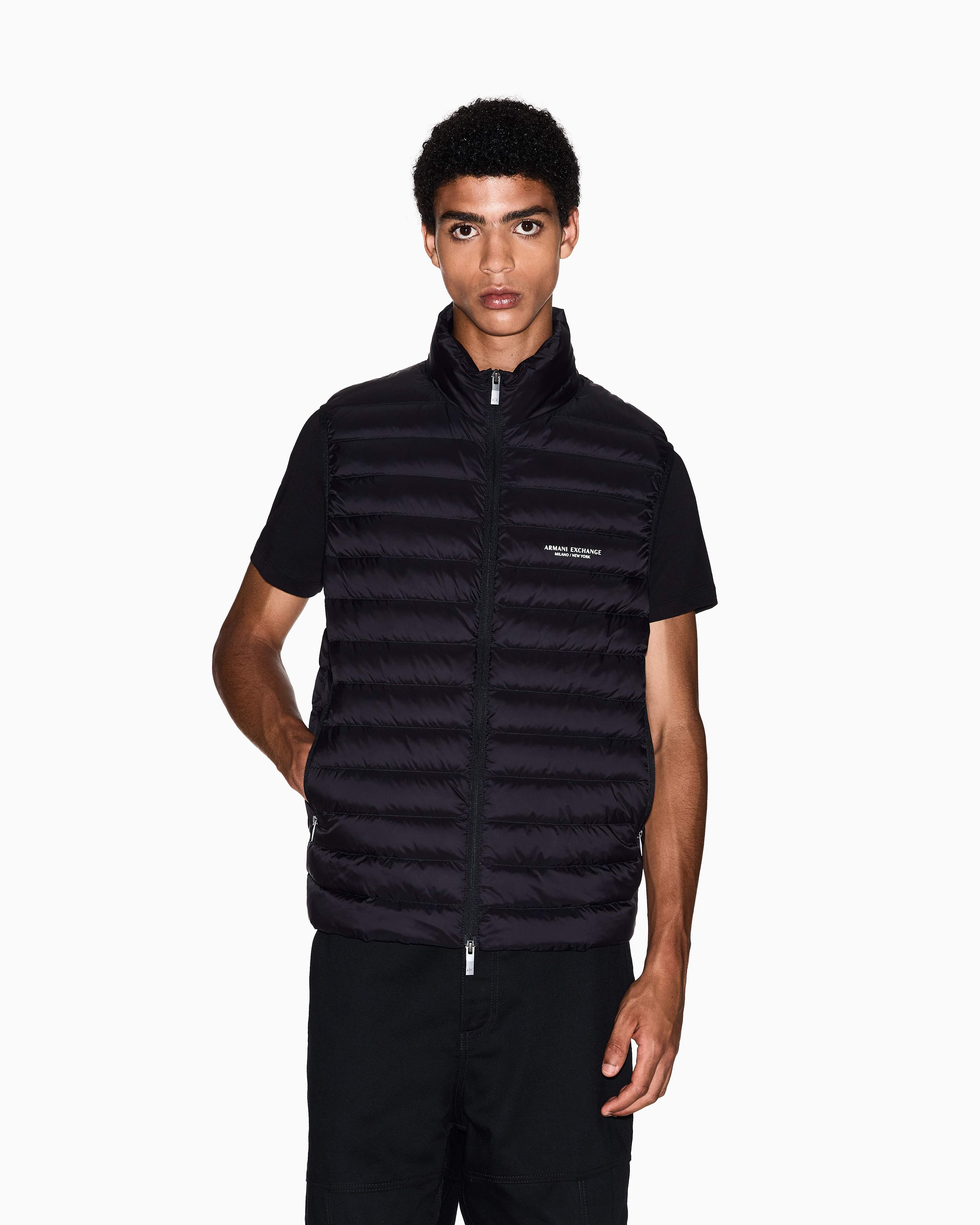 Men's Black Milano New York Down Waistcoat
