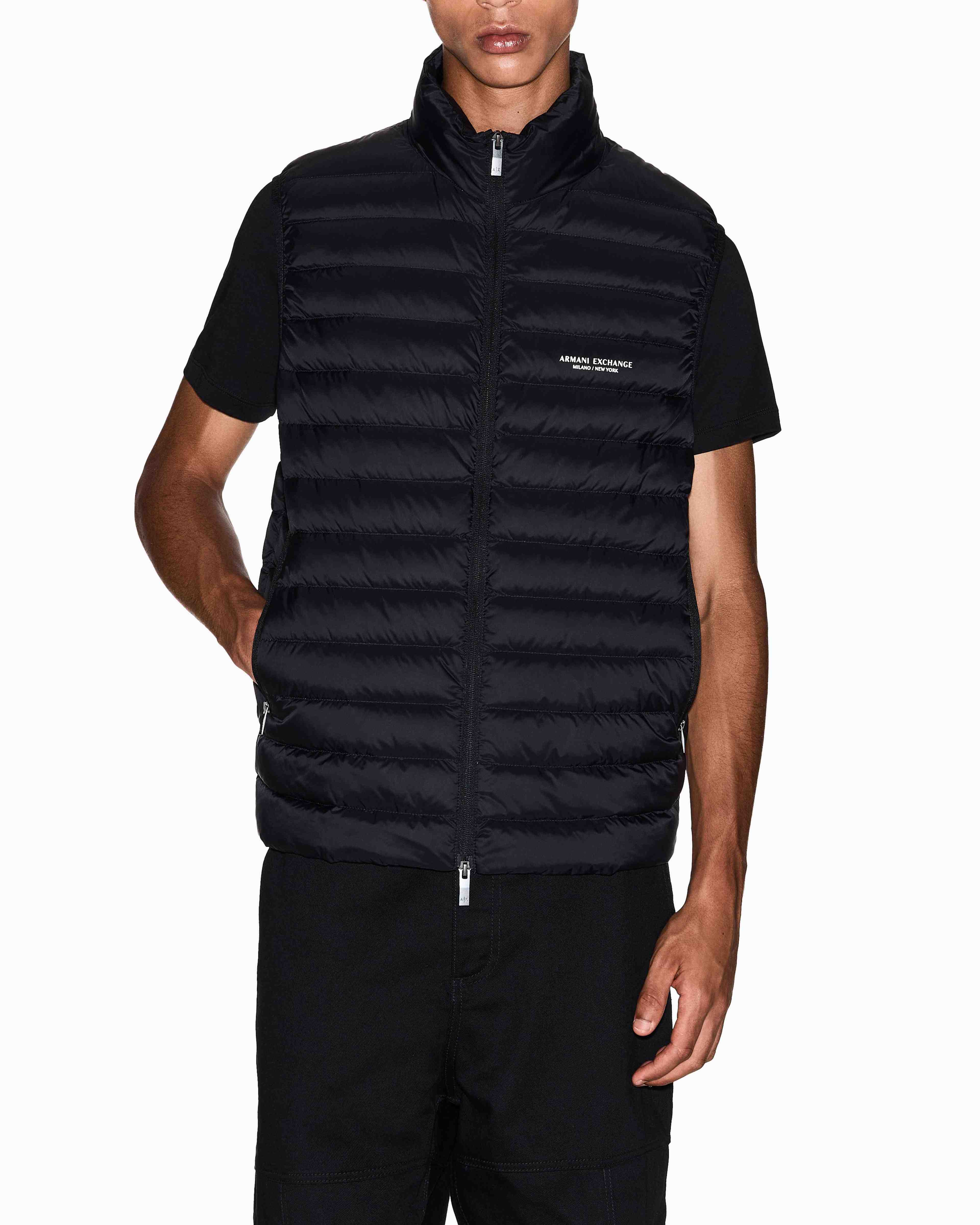 Men's Black Milano New York Down Waistcoat
