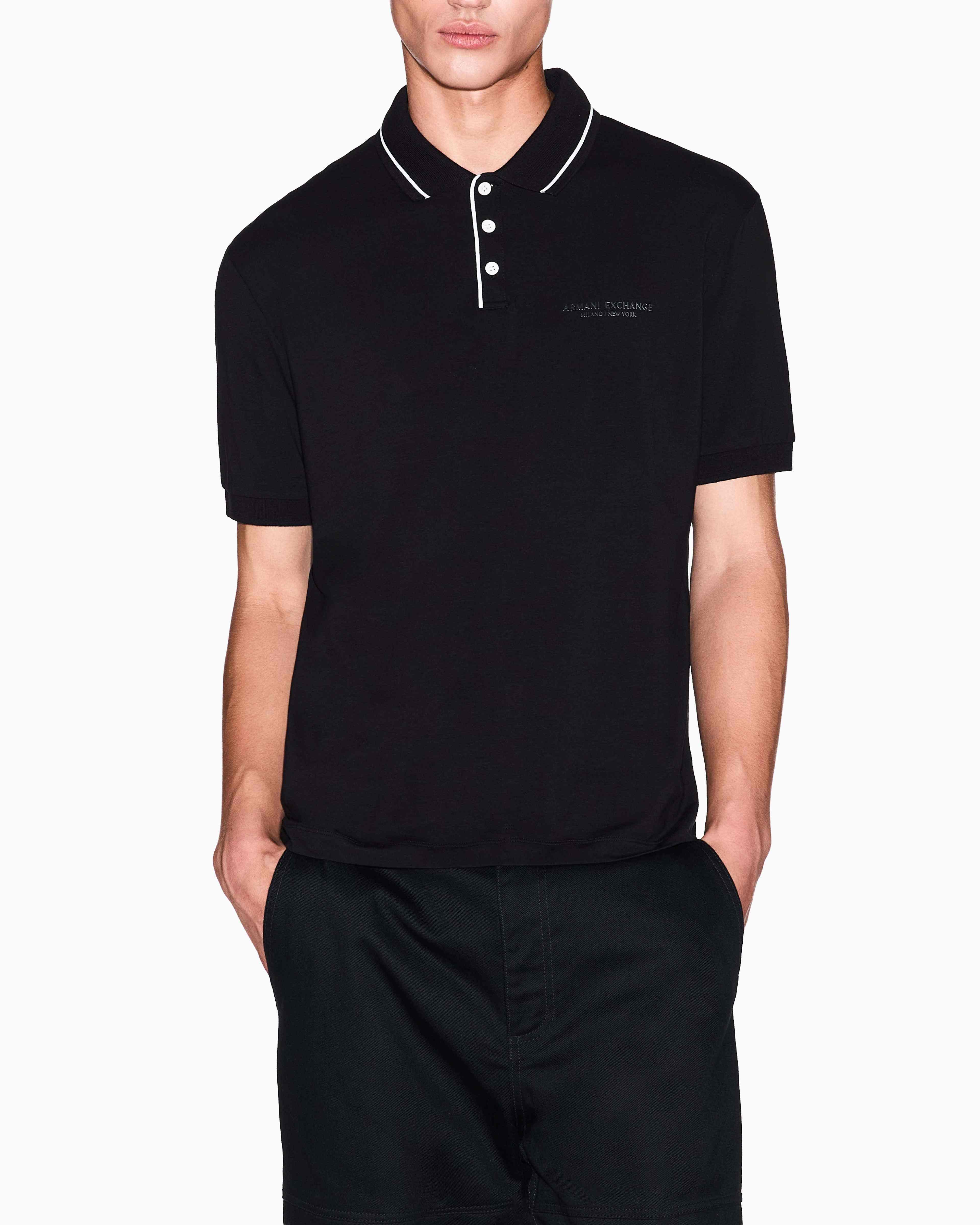 Men's Black Milano New York Polo Shirt