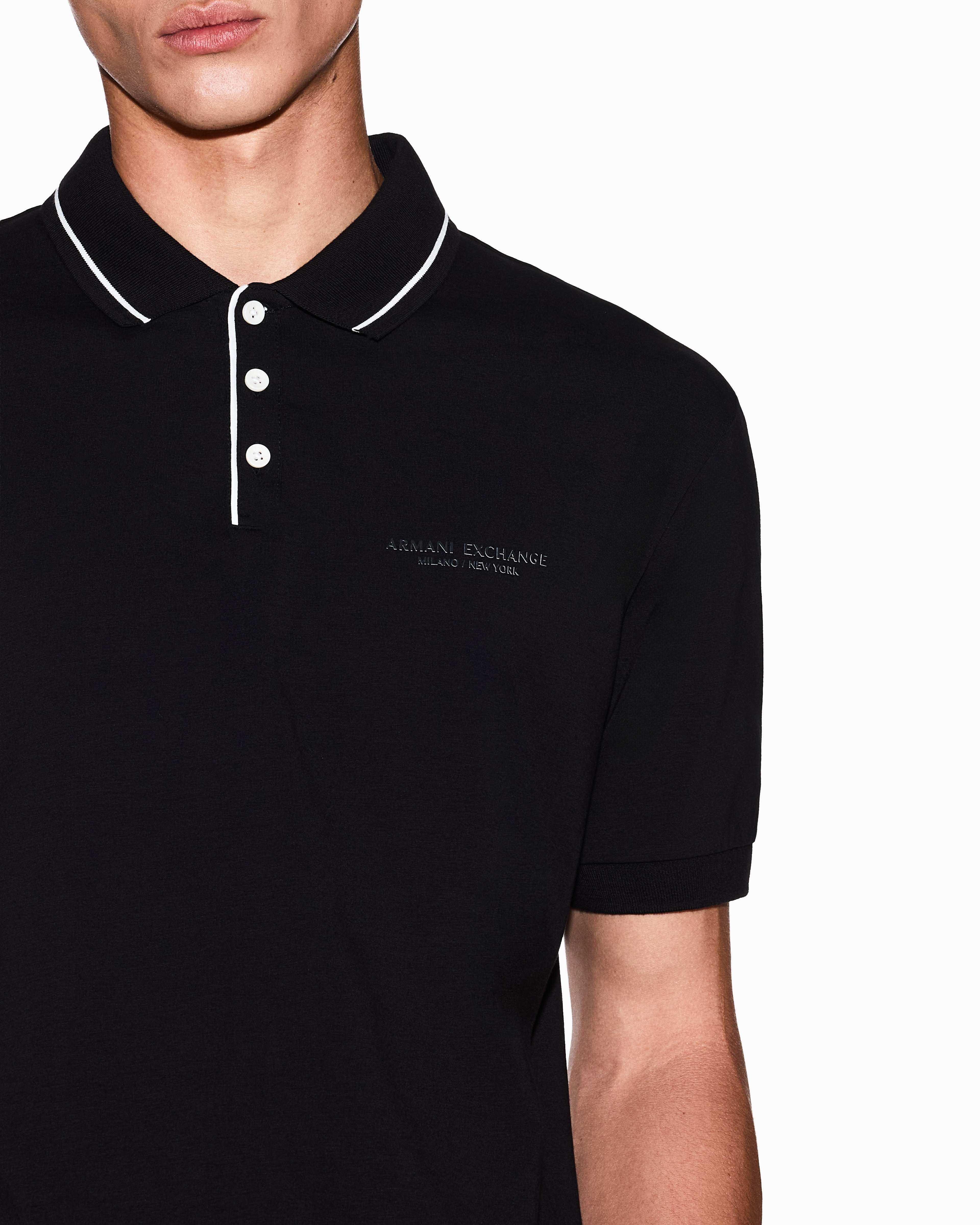 Men's Black Milano New York Polo Shirt