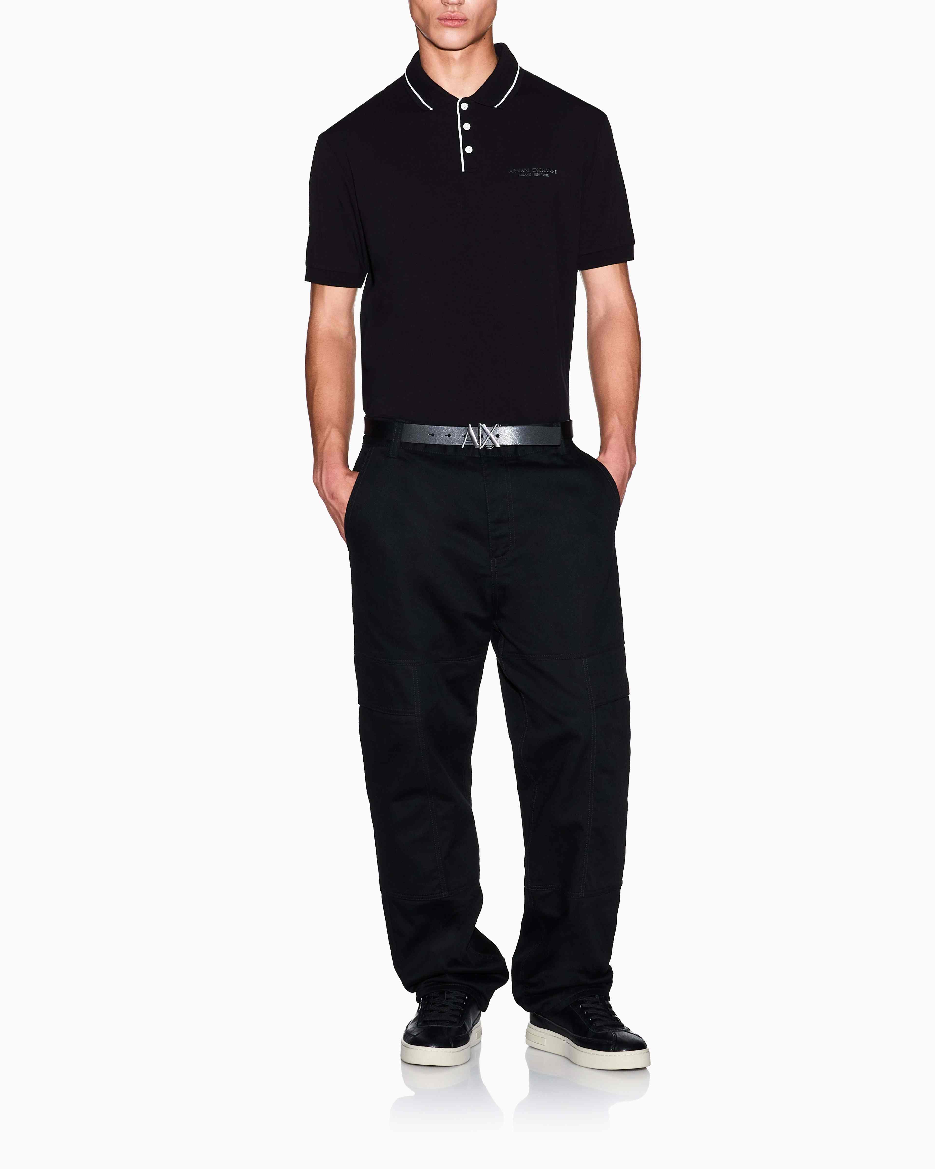 Men's Black Milano New York Polo Shirt