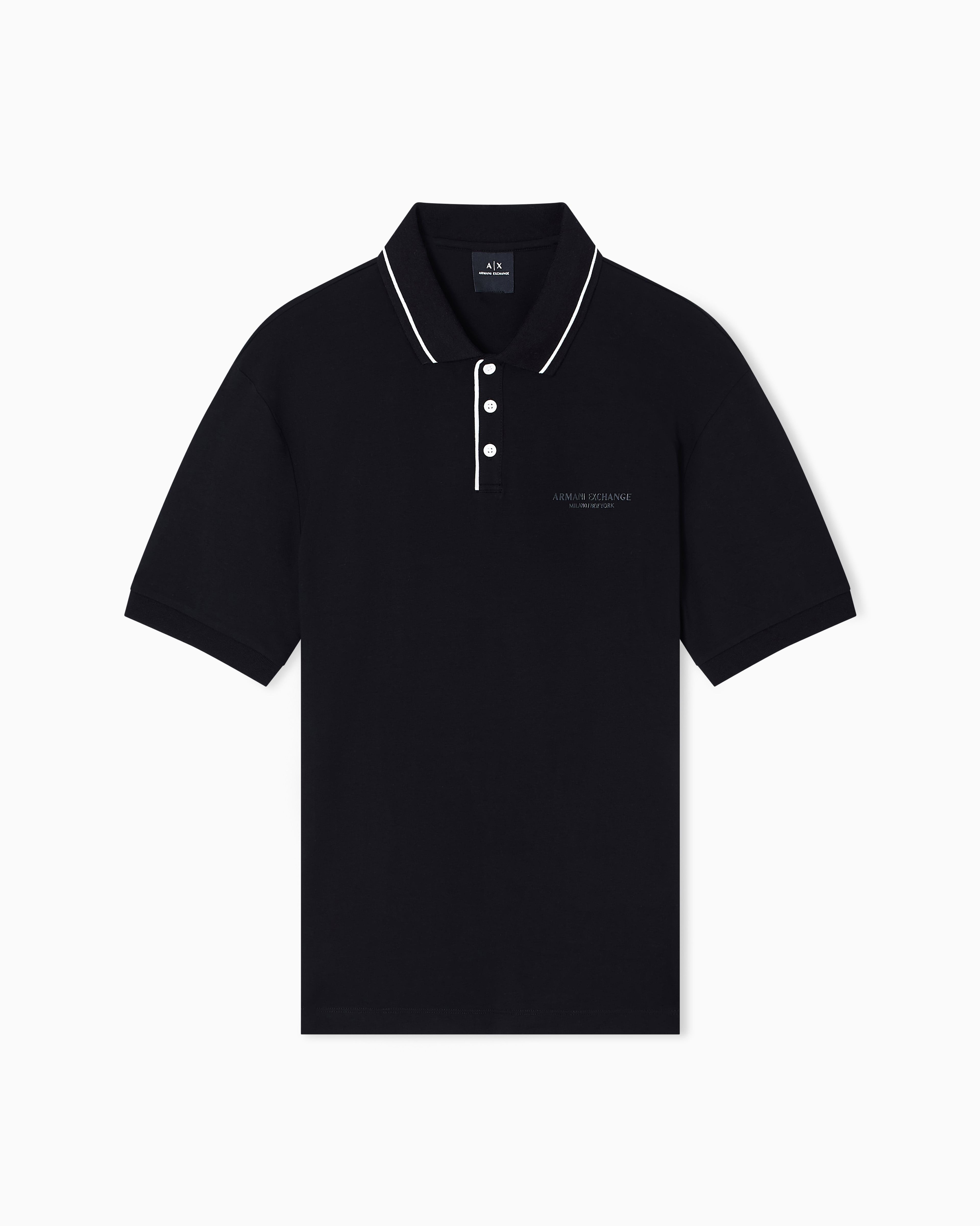 Men's Black Milano New York Polo Shirt