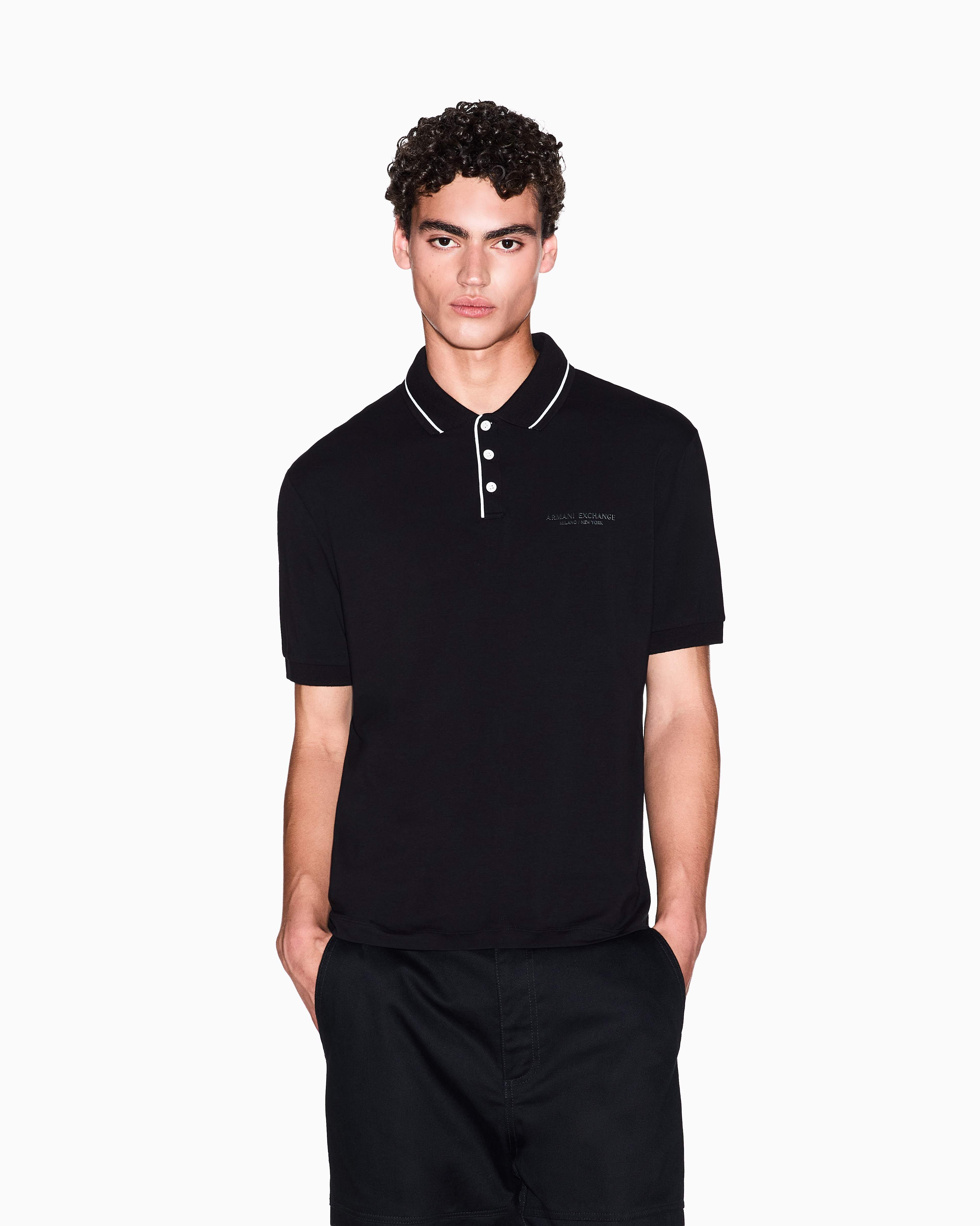 Men's Black Milano New York Polo Shirt