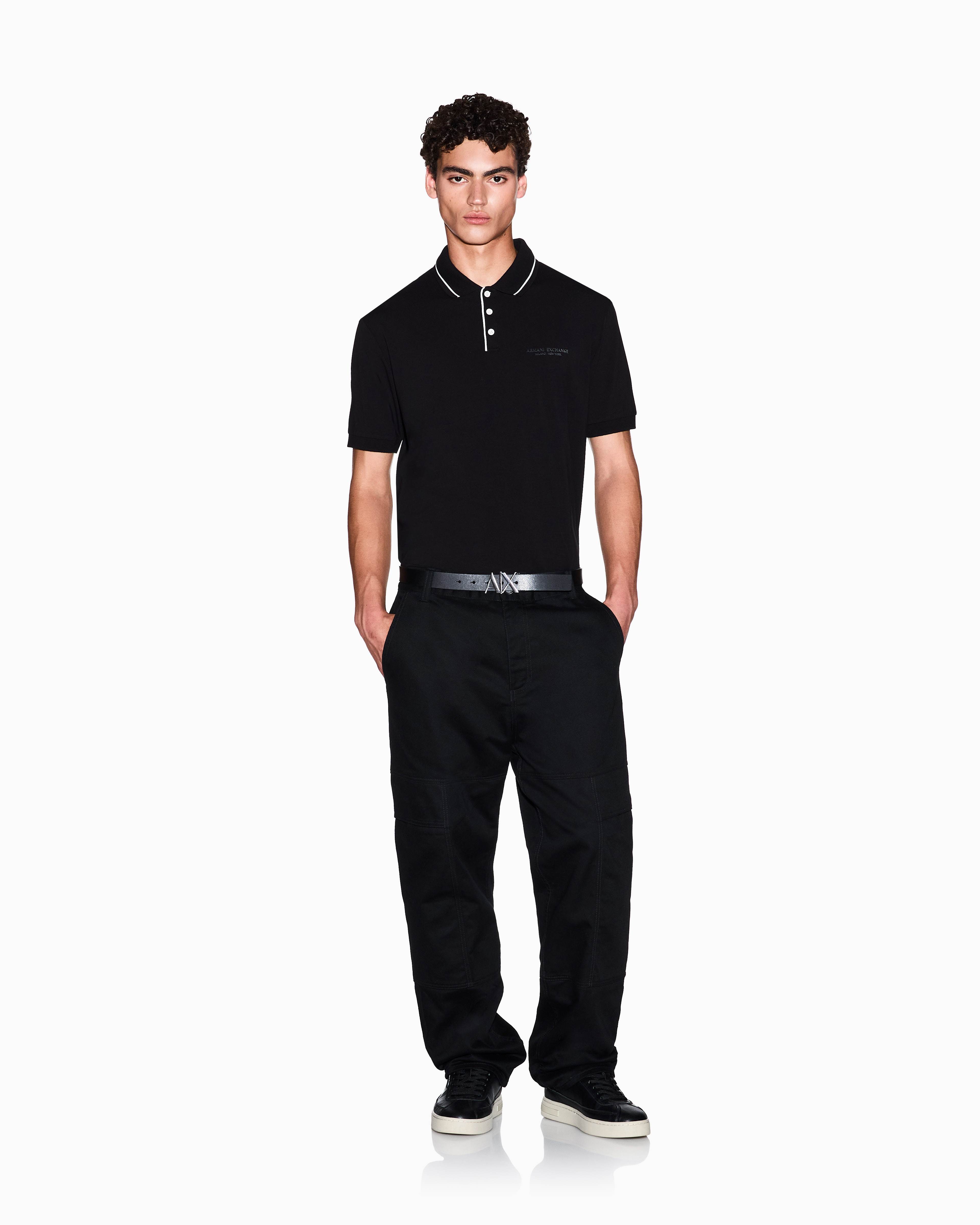 Men's Black Milano New York Polo Shirt