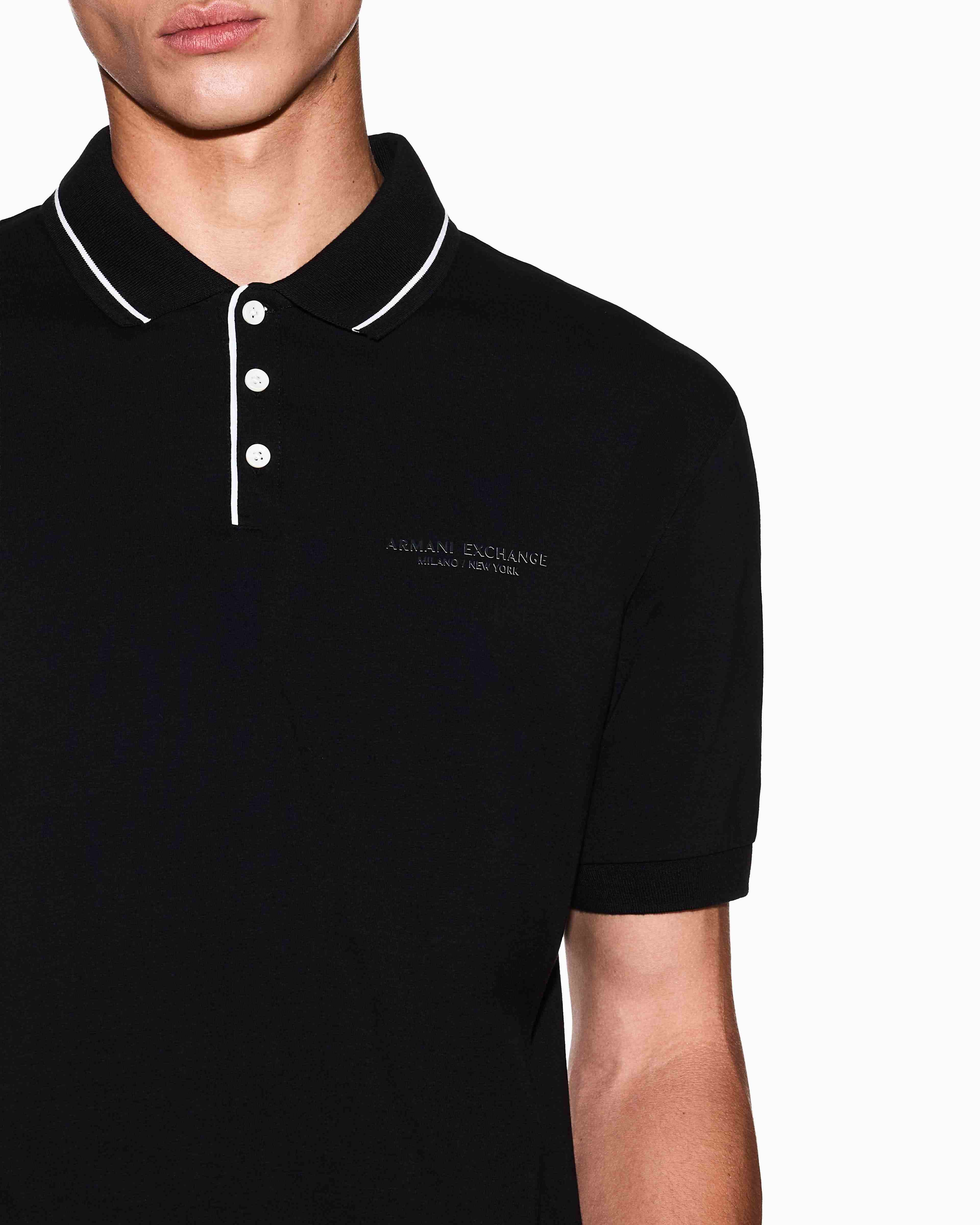Men's Black Milano New York Polo Shirt