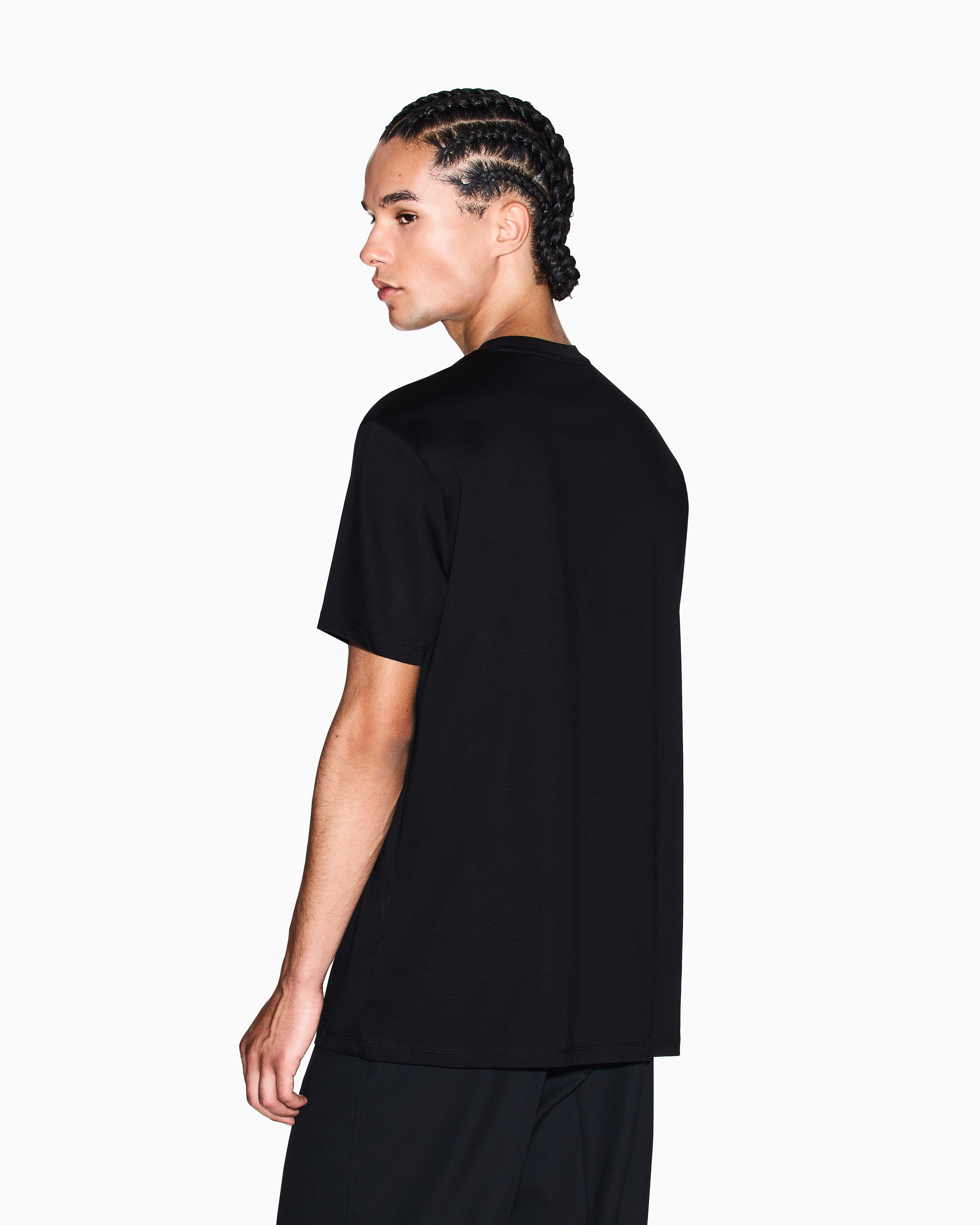 Men Black Night Lab Regular Fit T-Shirts