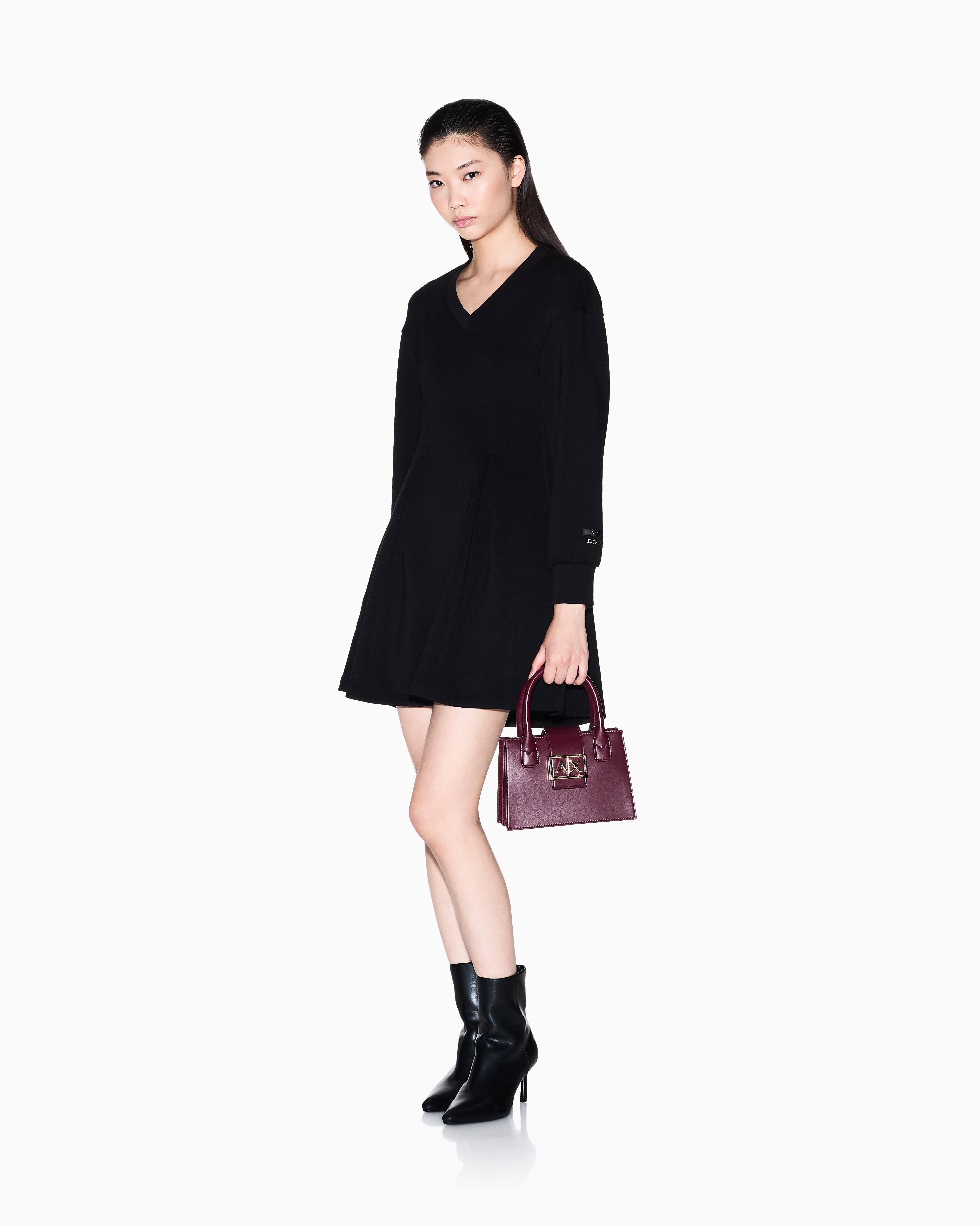 Women Black Urban Tailoring Fit and Flare Fit Dresses