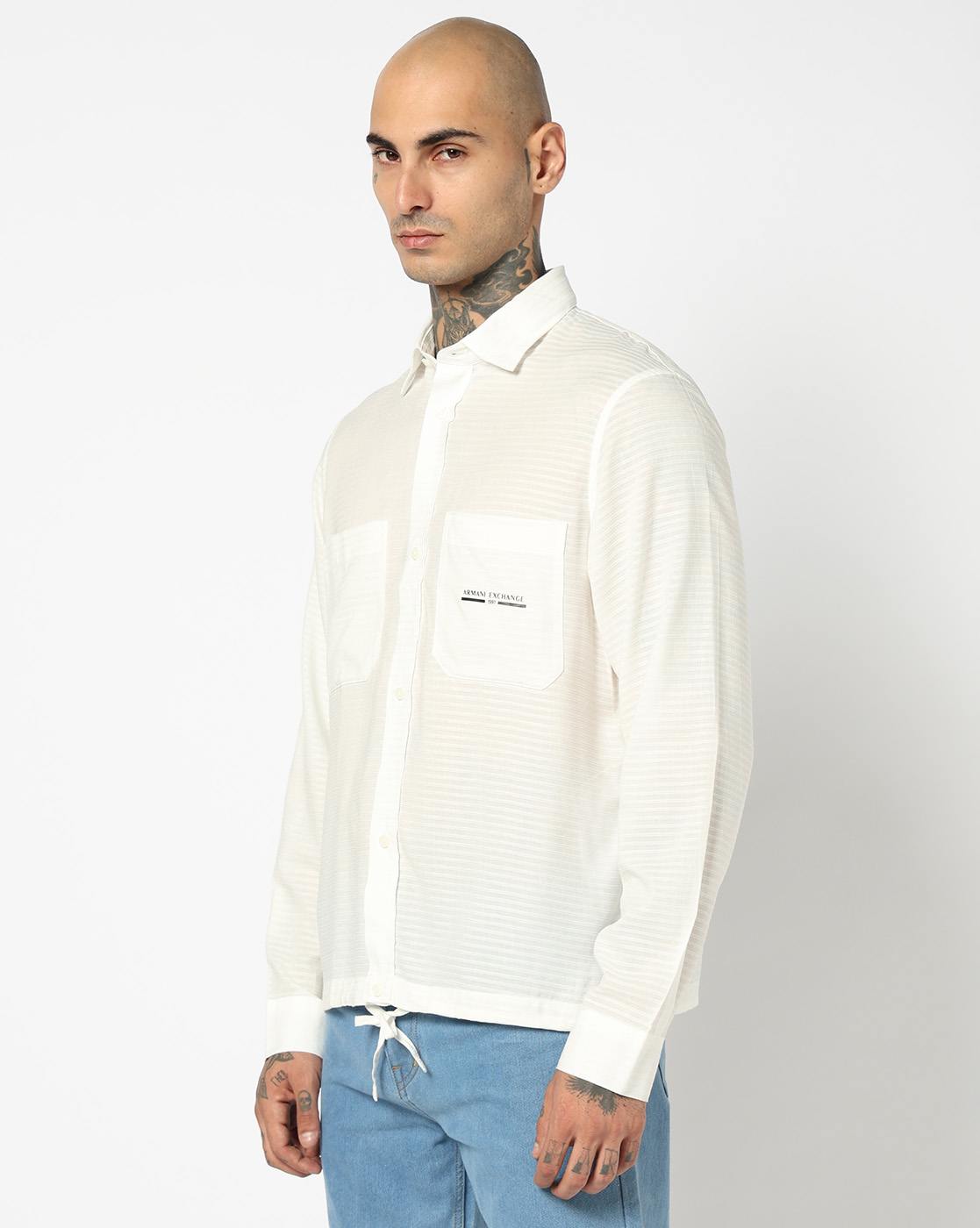 Men White Marina  Regular + Fit Casual Shirts