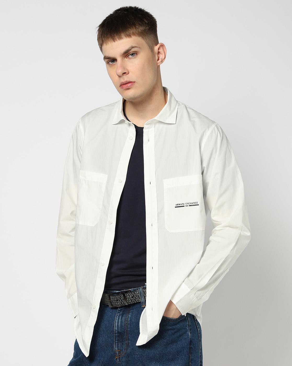 Men White Marina  Regular + Fit Casual Shirts