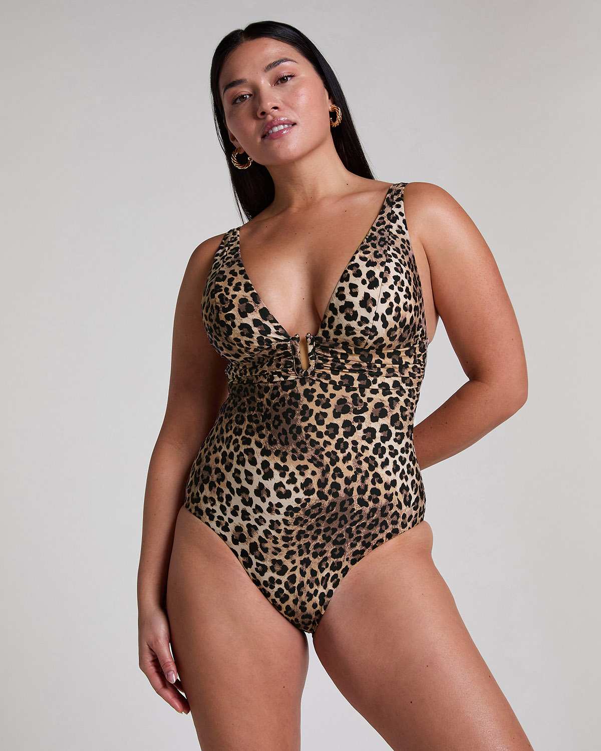 Brown Luxe Animalia Shaping Bathingsuit