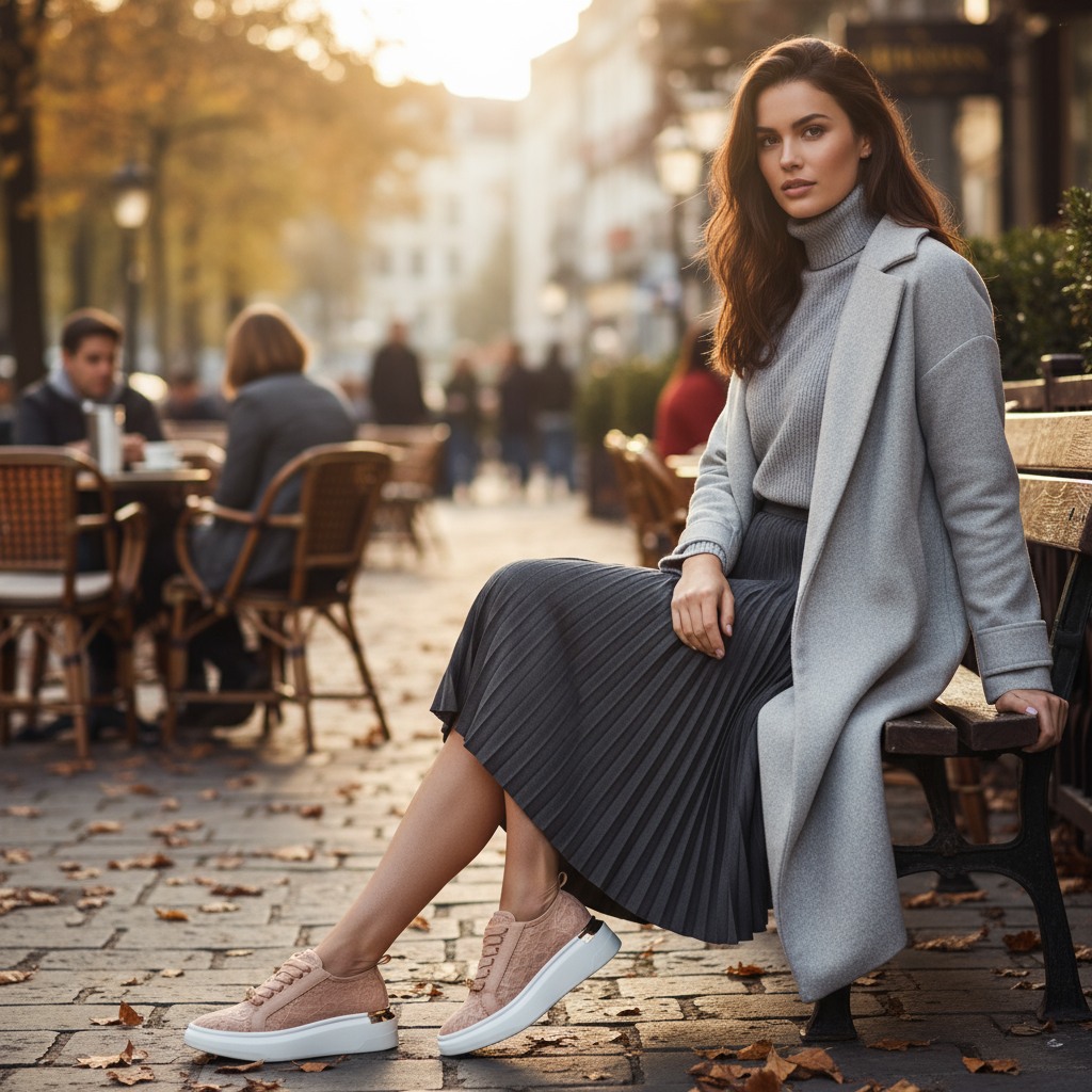 Glacial-L Blush Lace Sneakers