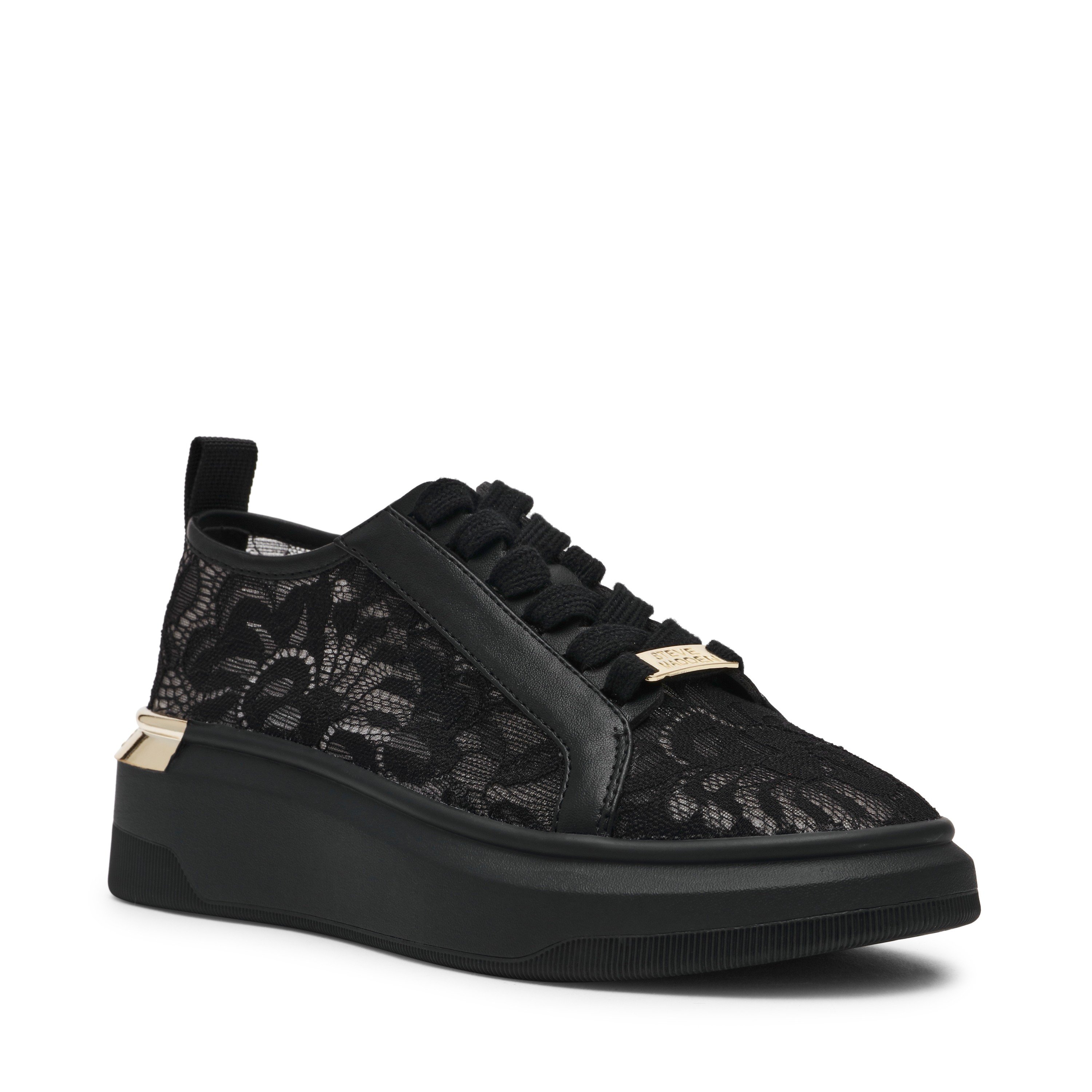Glacial-L Black Lace Sneakers