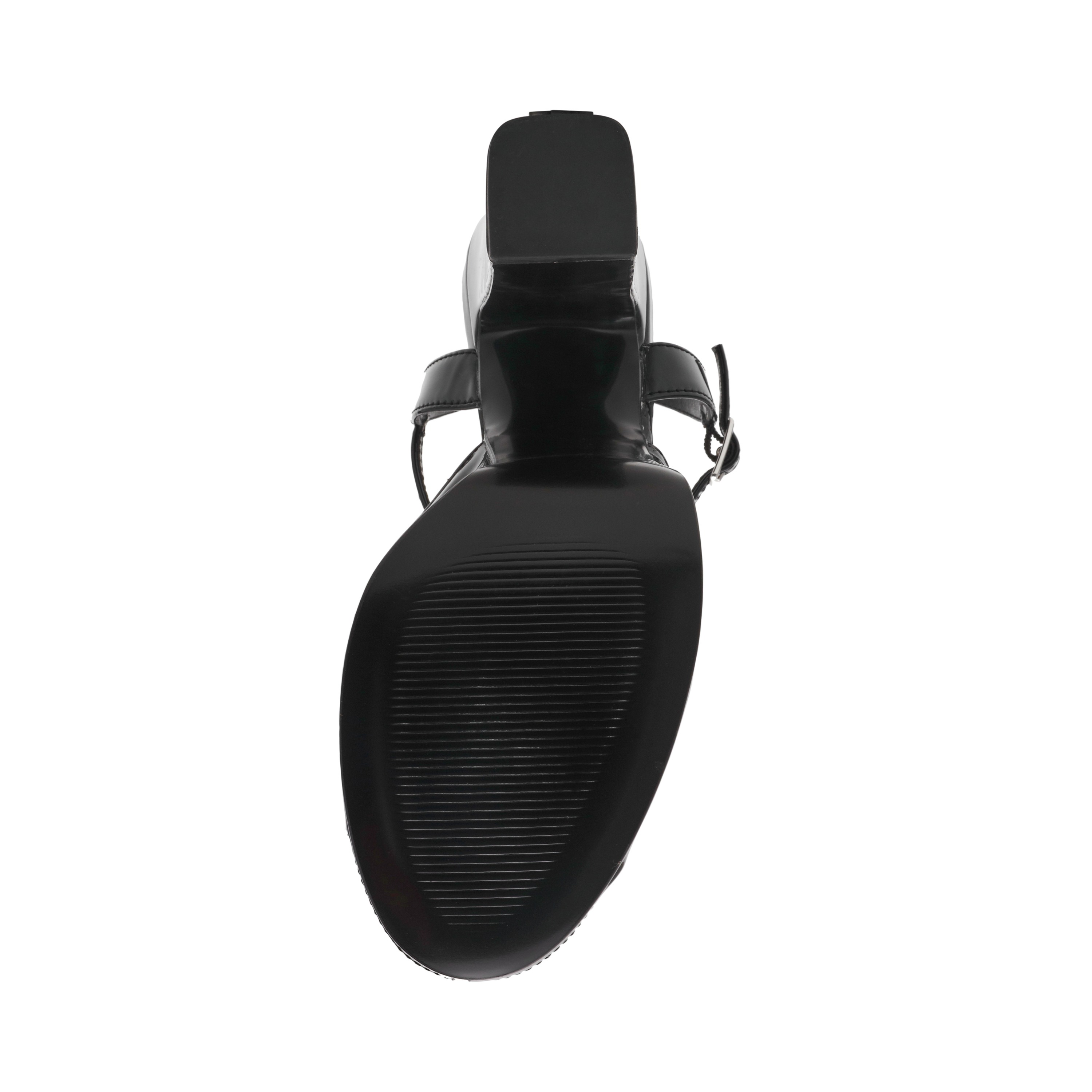 Tandem Black Patent Heel Sandals